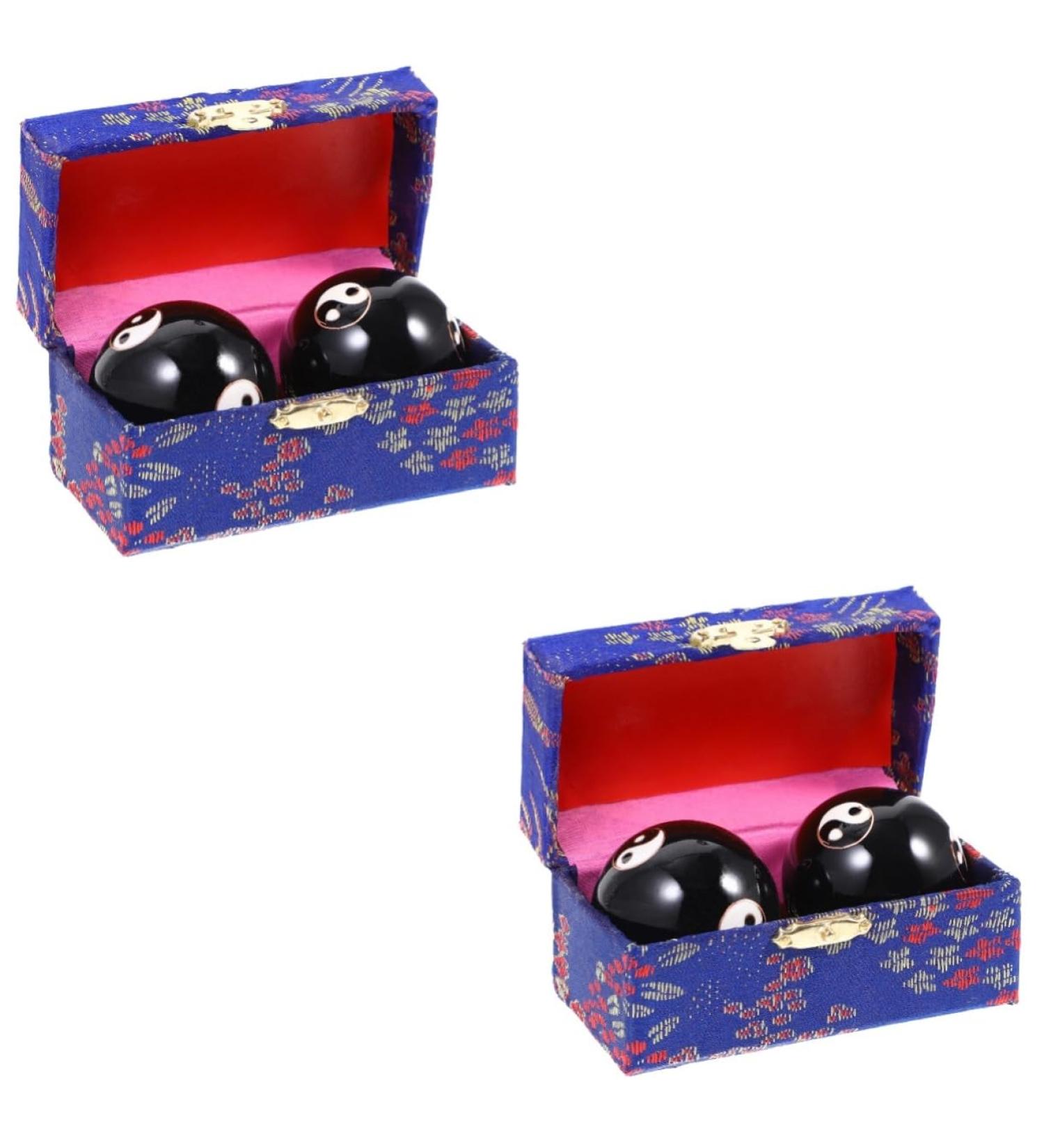 Buy Healvian 4-Piece Massage Globe Set | Fitness & Hand Exercise Tools - Stress Relief & Gymnastics Training - Buy Online on GoSupps.com