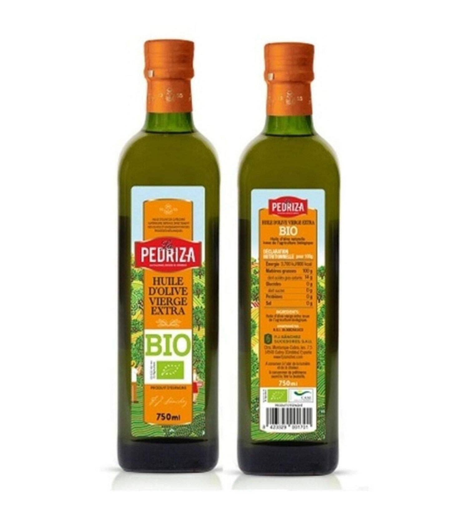 Organic extra virgin olive oil, "La Pedriza". 750 ml bottle