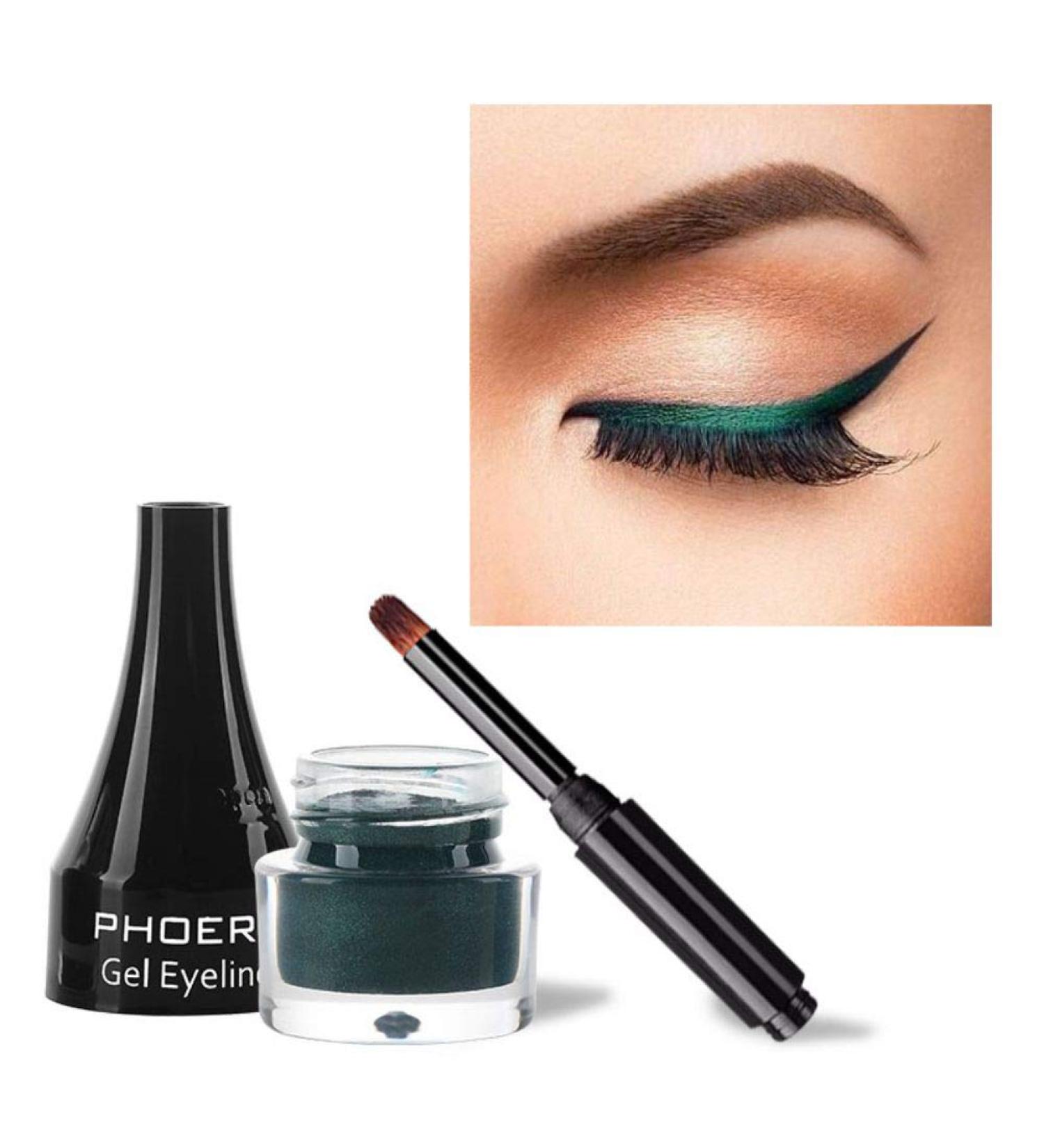 Allbestaye Color Eyeliner Gel - Waterproof Matte Shades in Blue Purple Green White Brown & Gold | International Shipping Available - Buy Online on GoSupps.com