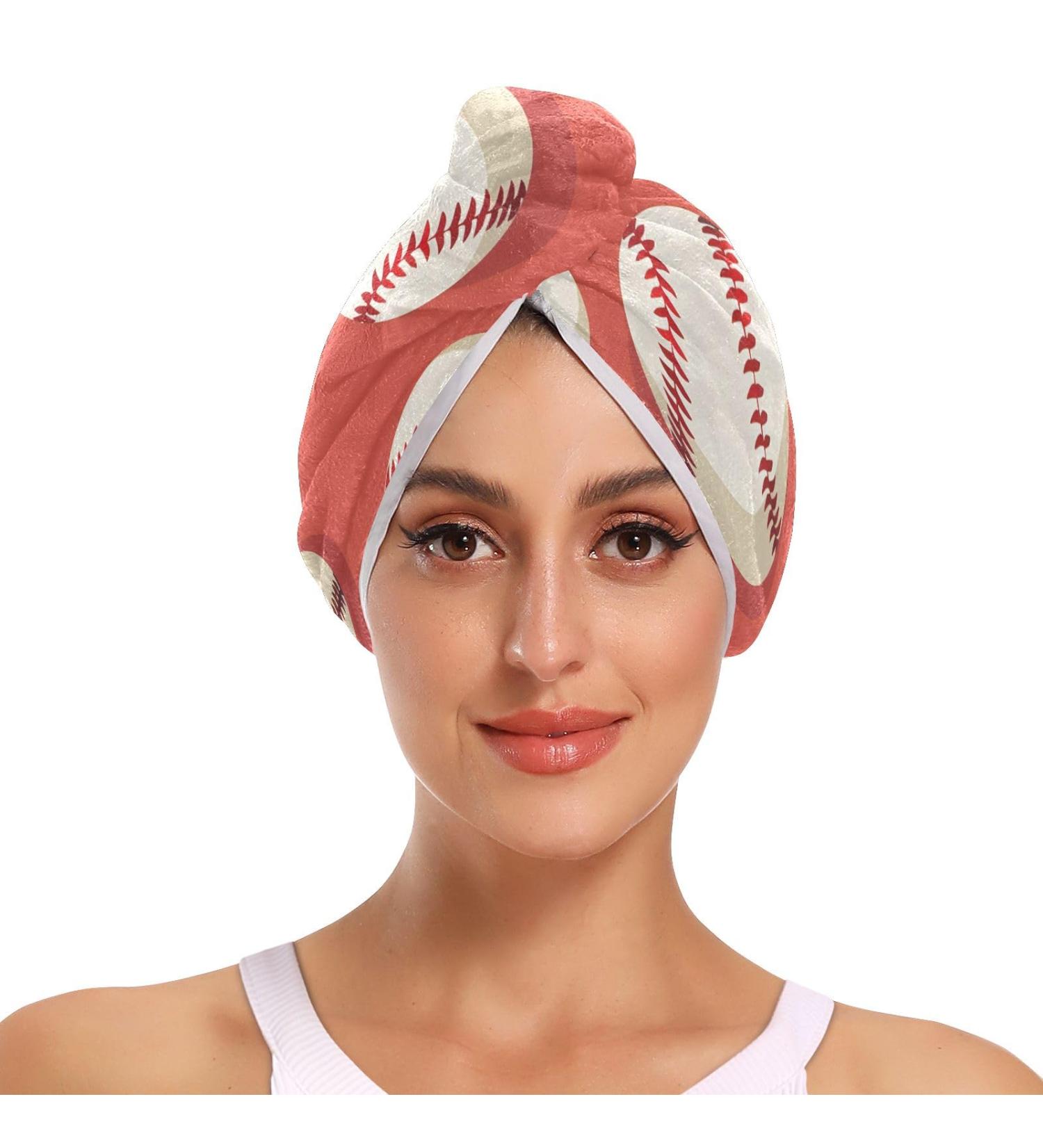 Super Absorbent Red Hair Towel 2 Pack - Quick Dry Hair Turbans for Women & Girls - Perfect Hair Drying Solution - Buy Online on GoSupps.com