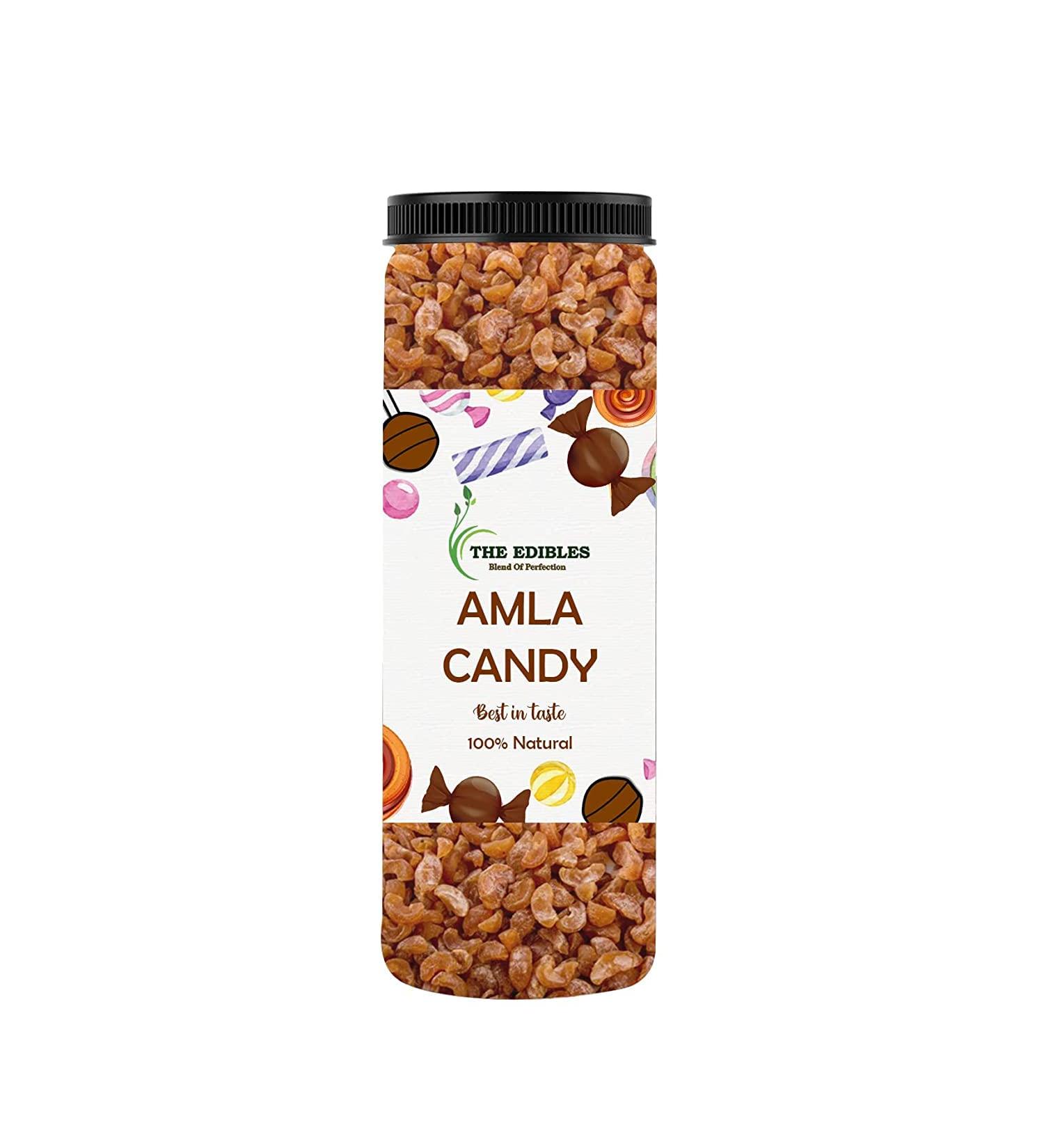 THE EDIBLES Dry Sweet Amla Candy 500 gm (Indian Gooseberry) Dried Amla Candy| Meetha Amla Candy_Packing May Vary - Buy Online on GoSupps.com