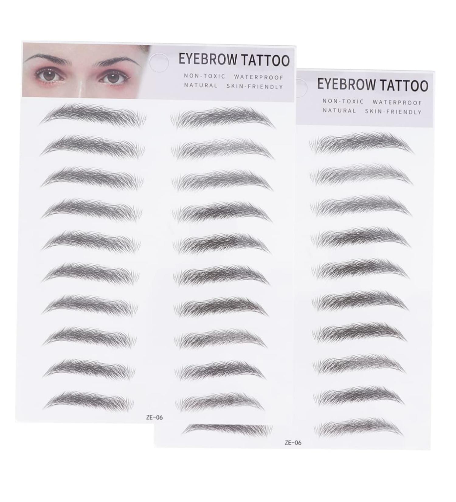 2pcs 3d Eyebrow Stickers Flower Hair Clips for Women Eyebrow Tool 6d Transfer Stickers Water Proof - Buy Online on GoSupps.com