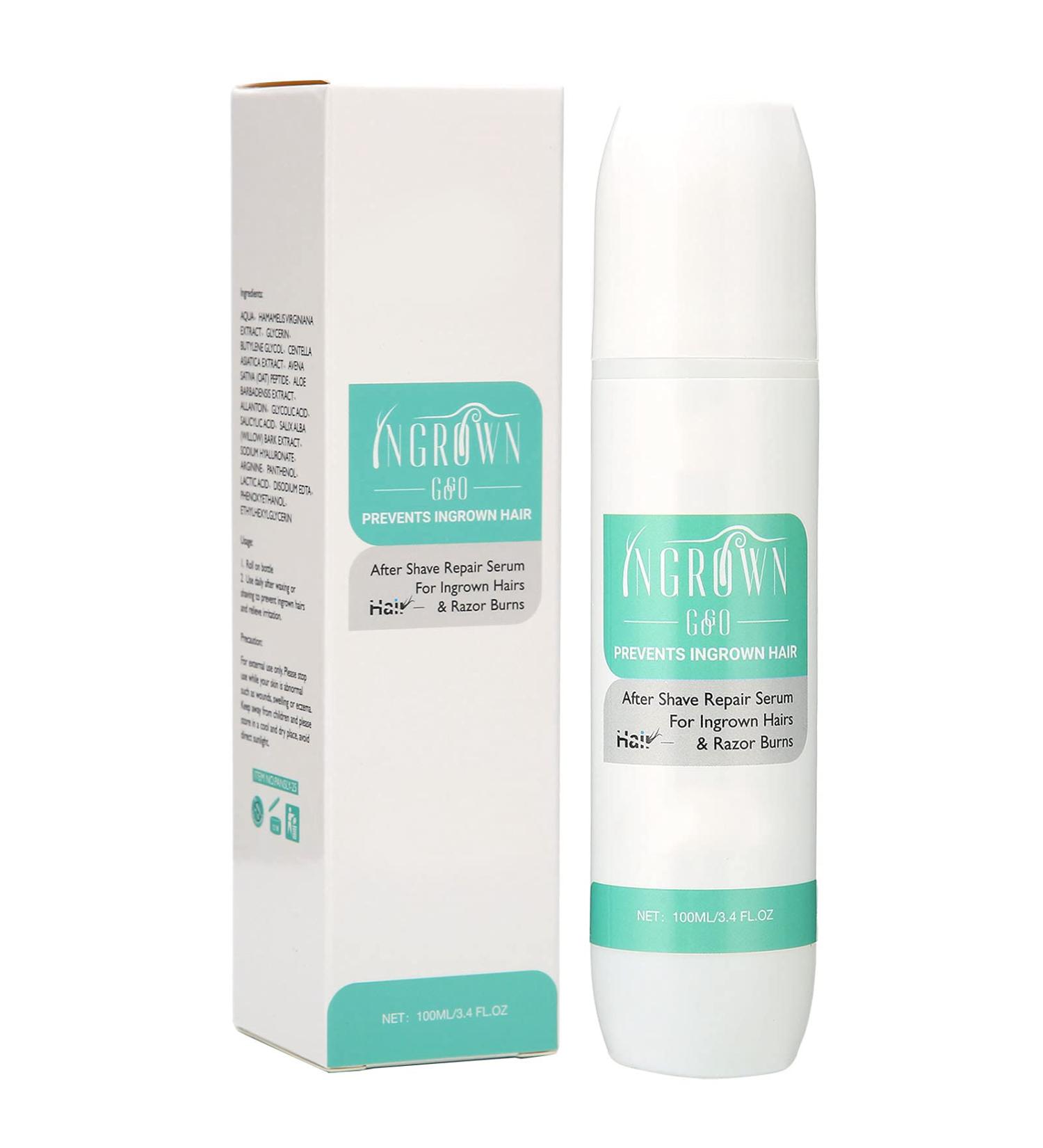 Hair Inhibitor 100ml Roll-on Serum for Ingrown Hair & Razor Bumps | After Shave Repair Solution for Men & Women | Skin Lightening for Bikini Area, Legs & Underarms - Buy Online on GoSupps.com