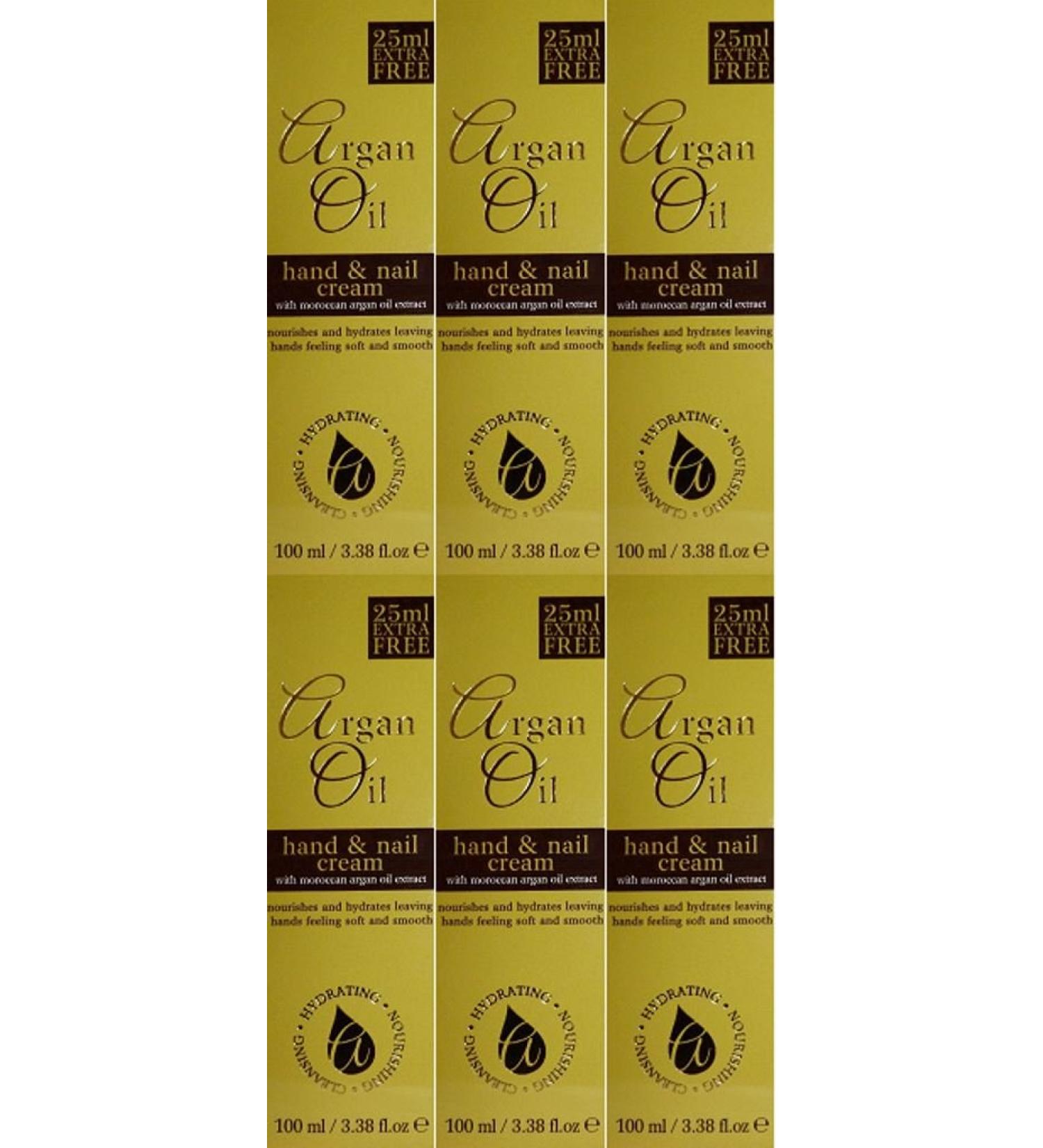 Six packs of Argan Oil Hand & Nail Cream 100 ml