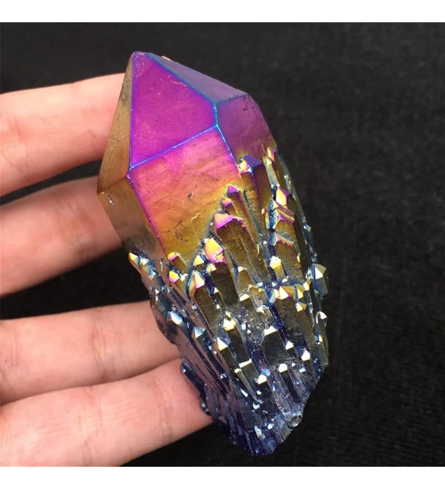 for 100G+Natural Rainbow Titanium Crystal Cluster Crystal Point Quartz Specimen Home Decoration Rock Gem Stone Reiki1PC Stone Mineral Specimen - Buy Online on GoSupps.com