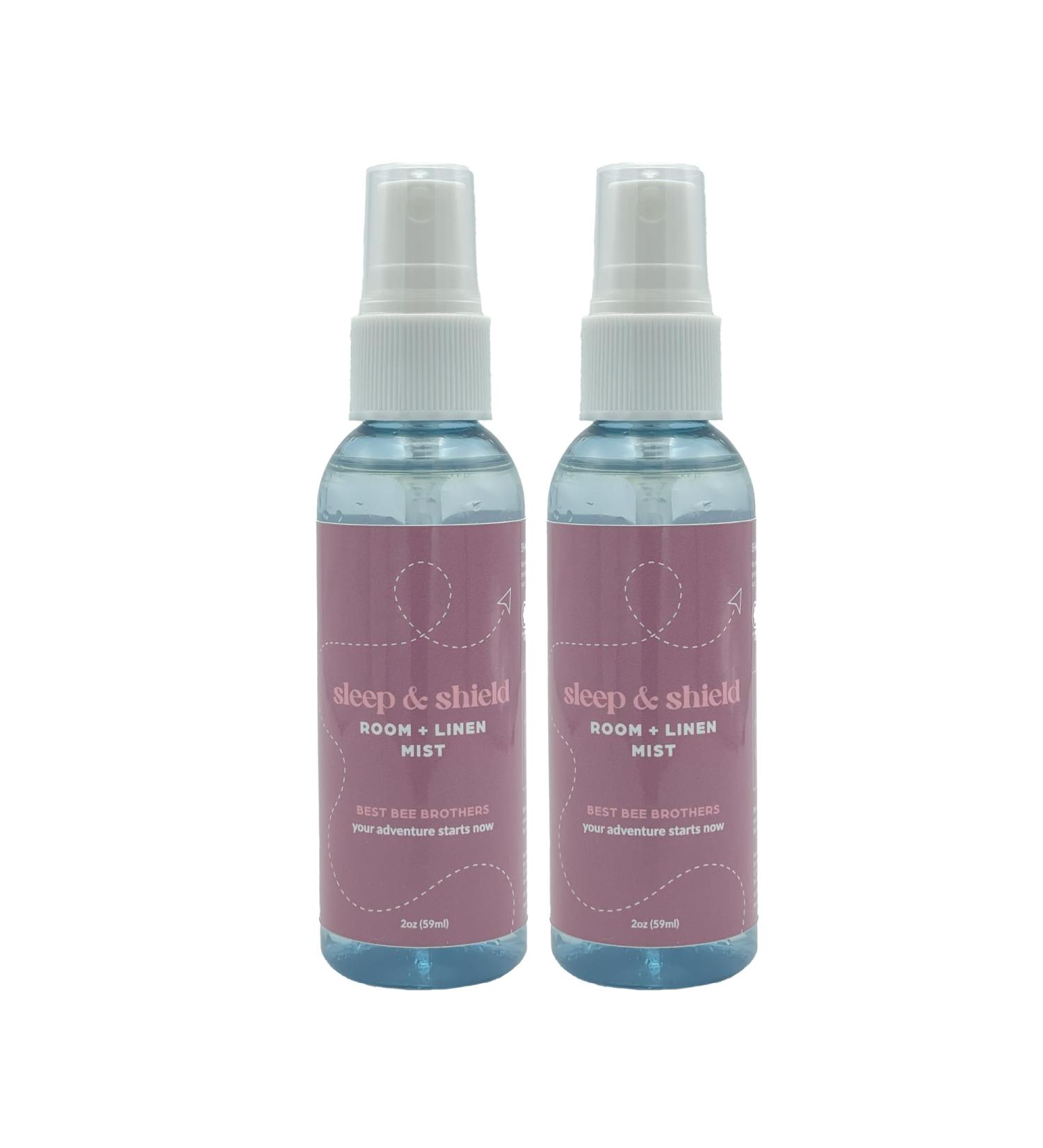 Best Bee Brothers Sleep & Shield Calming Room + Linen Mist 2 Ounce 2-Pack Natural Essential Oil Blend with Peppermint Cedarwood and Rosemary - Buy Online on GoSupps.com