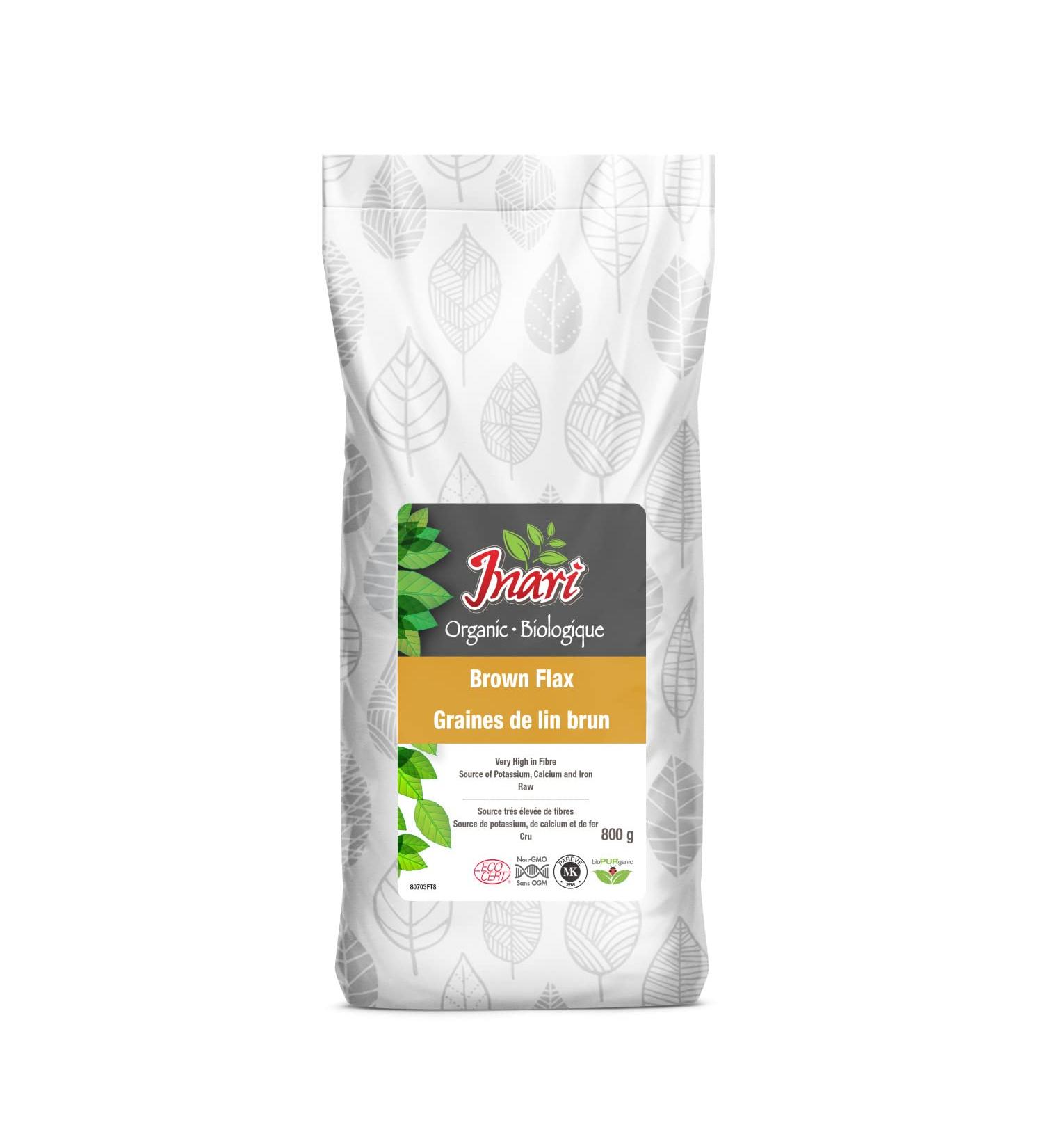 Inari Organic Brown Whole Flax Seeds 800g - Buy Online on GoSupps.com