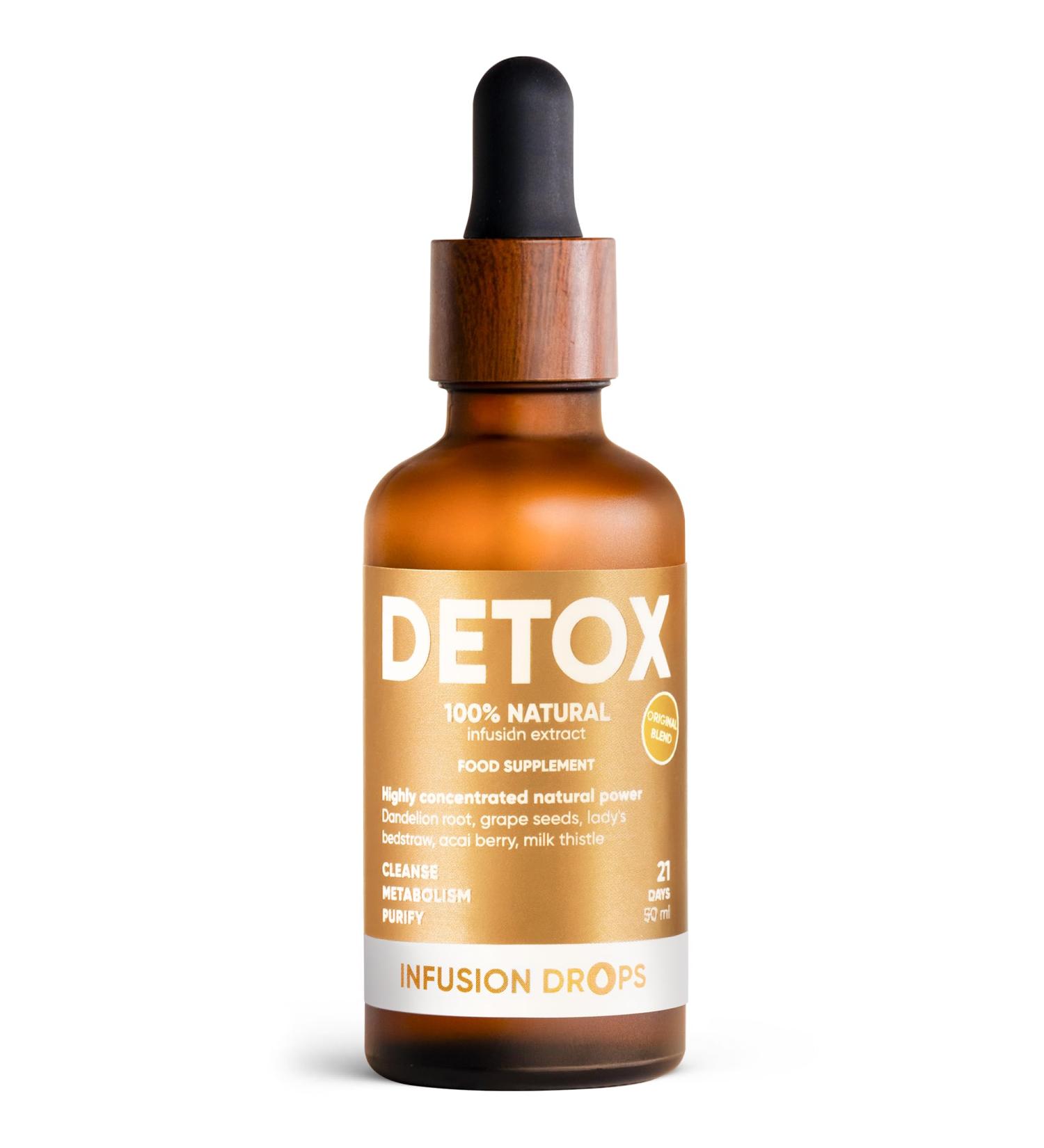 WOW TEA Detox Infusion Drops - Extraits d'herbes 100 % naturels pour le nettoyage du corps le drainage et le ventre plat - V g talien sans caf ine gouttes d tox sans alcool - Fabriqu dans l'UE - Buy Online on GoSupps.com