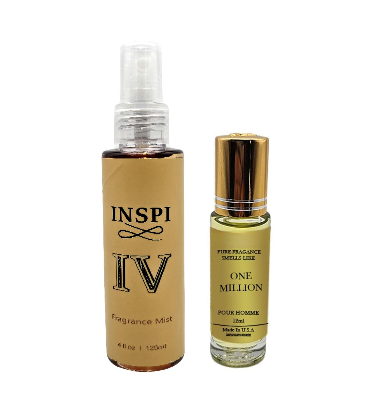 Fragrance Perfume Mist INSPI 4 floz + Oils One million Cologne Roll On Body Oil for Men (12ml) (Pack of 2) - Buy Online on GoSupps.com