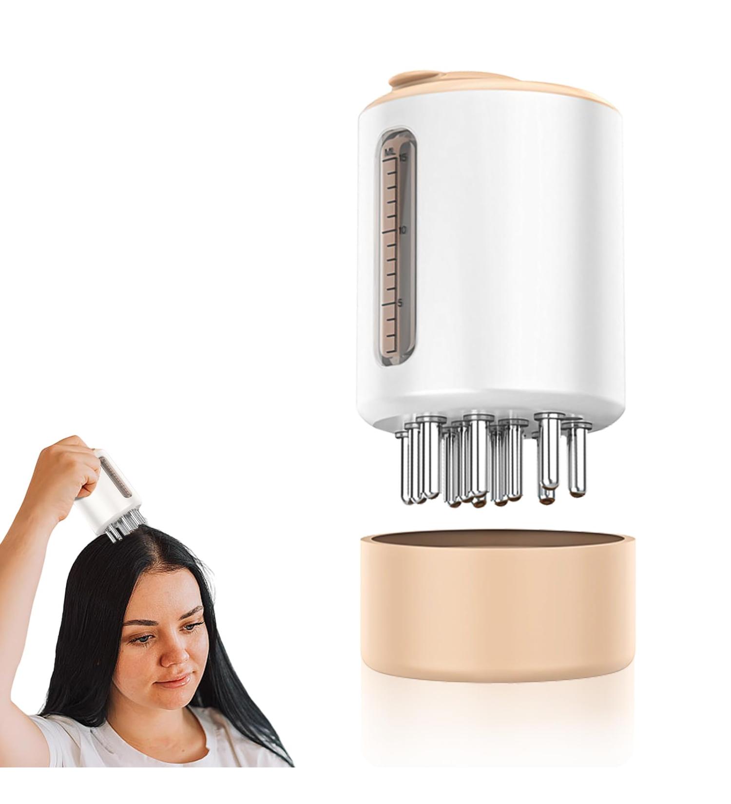 Wiyety 2-in-1 Scalp Massage Brush & Hair Applicator Bottle - Perfect for Essential Oil Treatments | Head Massage Device for Hair Care - Buy Online on GoSupps.com