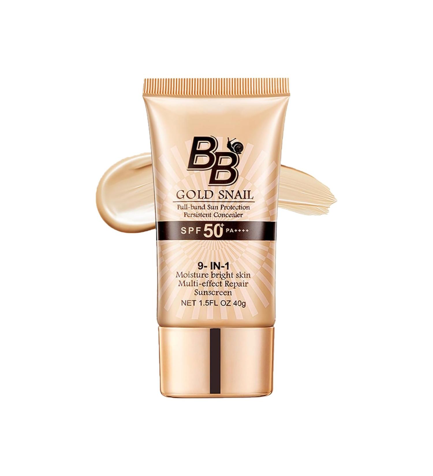 BB Cream Tinted With SPF50+ BB Cream Foundation Tinted Moisturiser Face Women BB Cream Medium Hydrating BB Cream Foundation Snail Extracts Color Correcting Cream Cover Blemishes - Buy Online on GoSupps.com