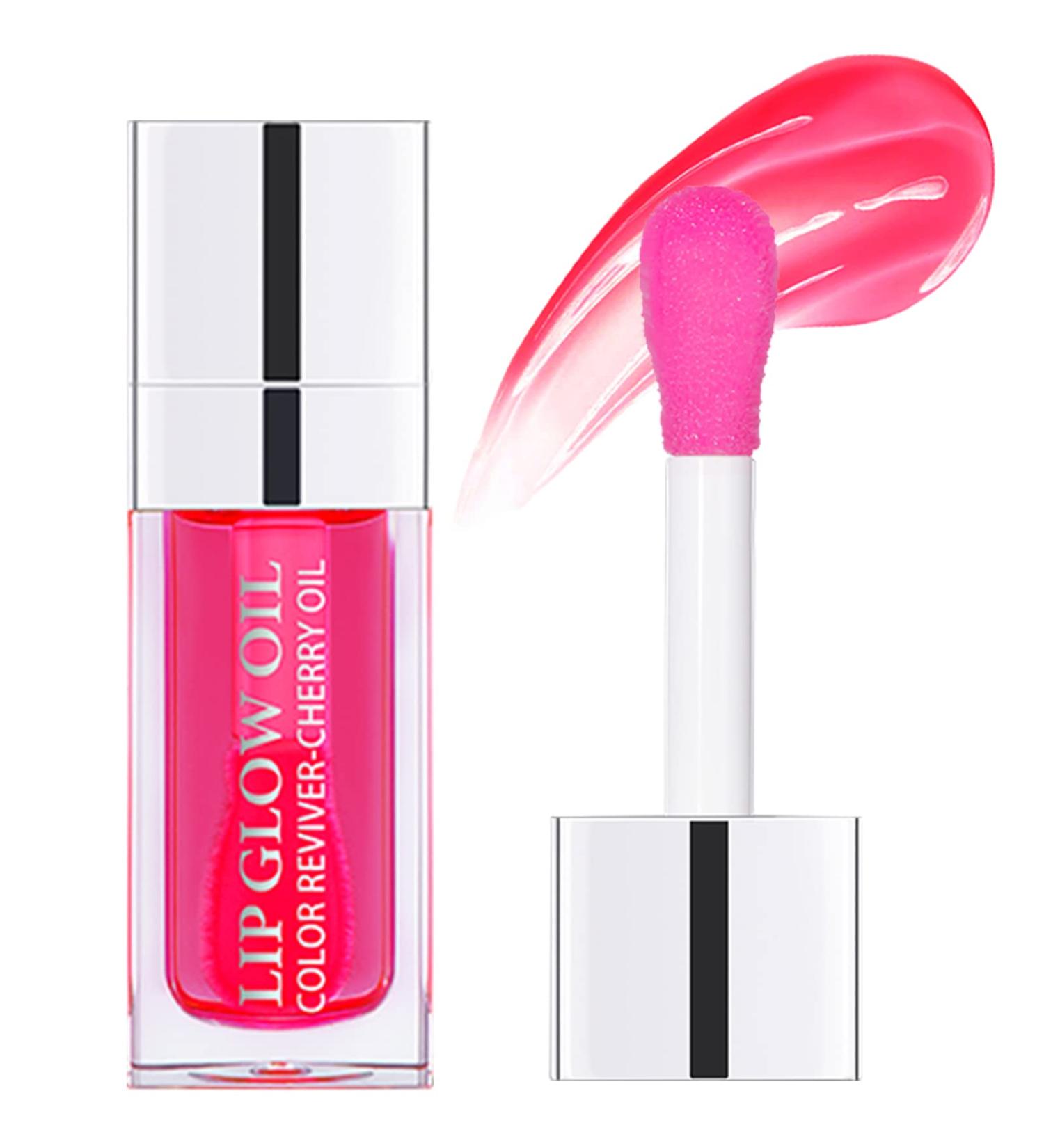 Hydrating Lip Oil | Plumping Gloss for Nourished Lips | Reduce Wrinkles & Dry Skin | Cherry Red 015 | 0.2 oz - Buy Online on GoSupps.com