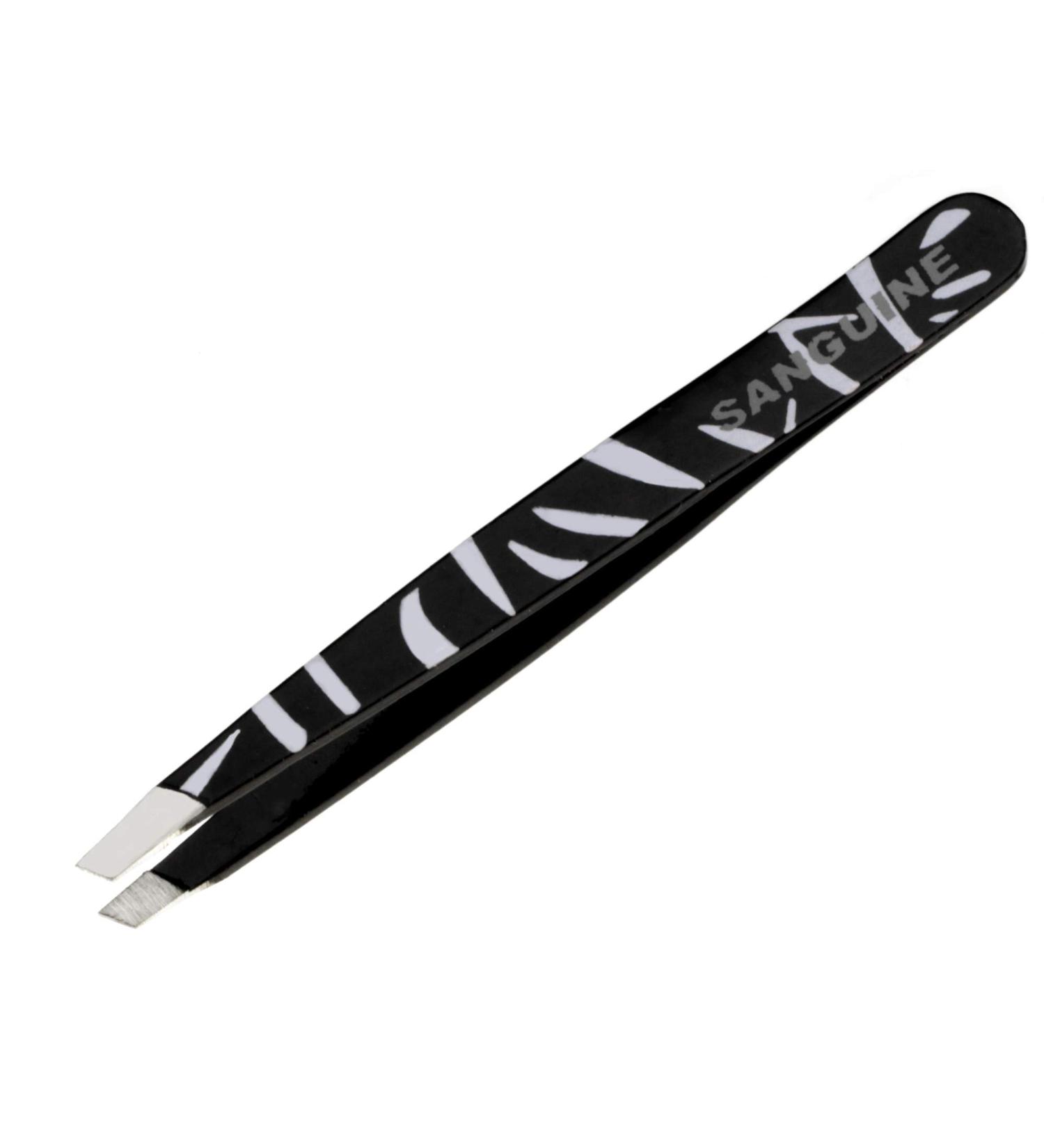 Beautimaxx 3.5-inch Black Zebra Slant Tip Eyebrow Tweezer - Buy Online on GoSupps.com