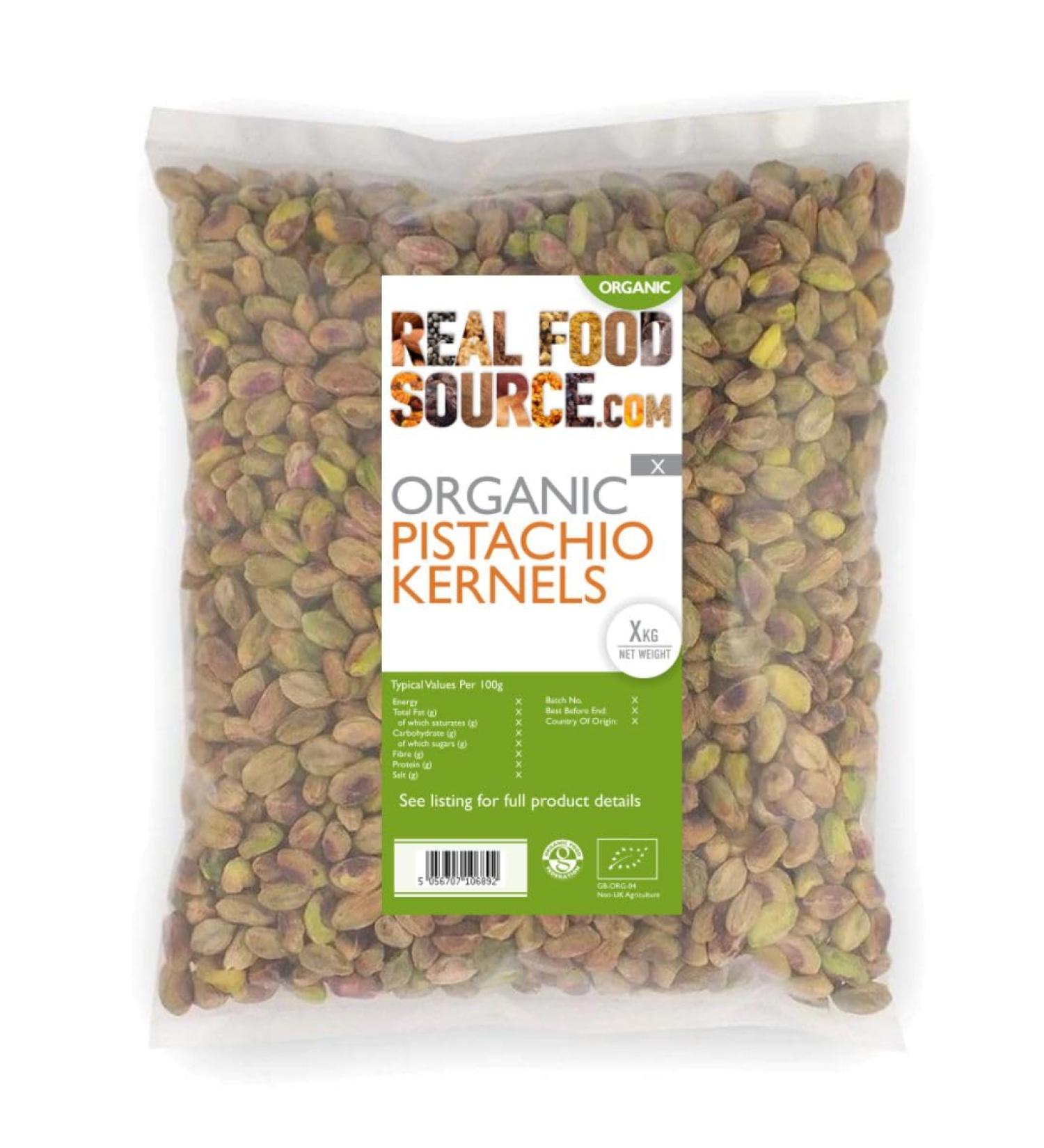 RealFoodSource Organic Natural Pistachio Kernels