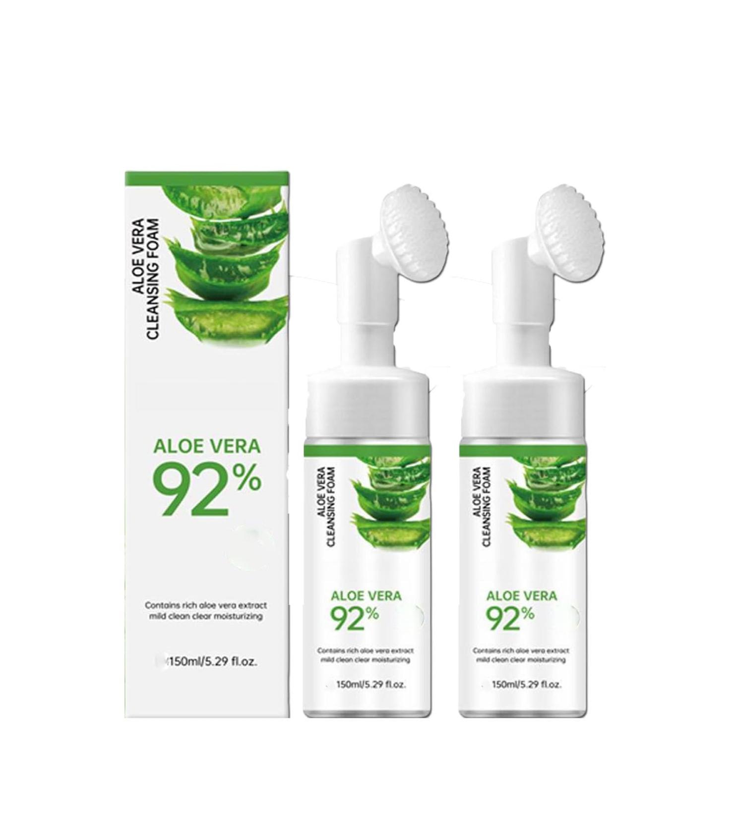SDHZRTGS Aloe Vera Face Wash For Dry Sensitive Skin Foaming Facial Cleanser Amino Acid Gentle Face Cleanser Foaming Face Wash For Sensitive Skin (2pcs) - Buy Online on GoSupps.com