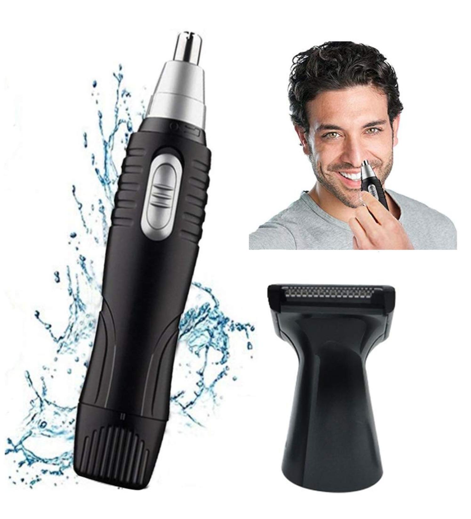 Nose Ear Hair Trimmer 2-in-1 | Water Resistant Hypoallergenic & Stainless Steel - Perfect for Mustache Eyebrows Armpits & Sideburns - Buy Online on GoSupps.com