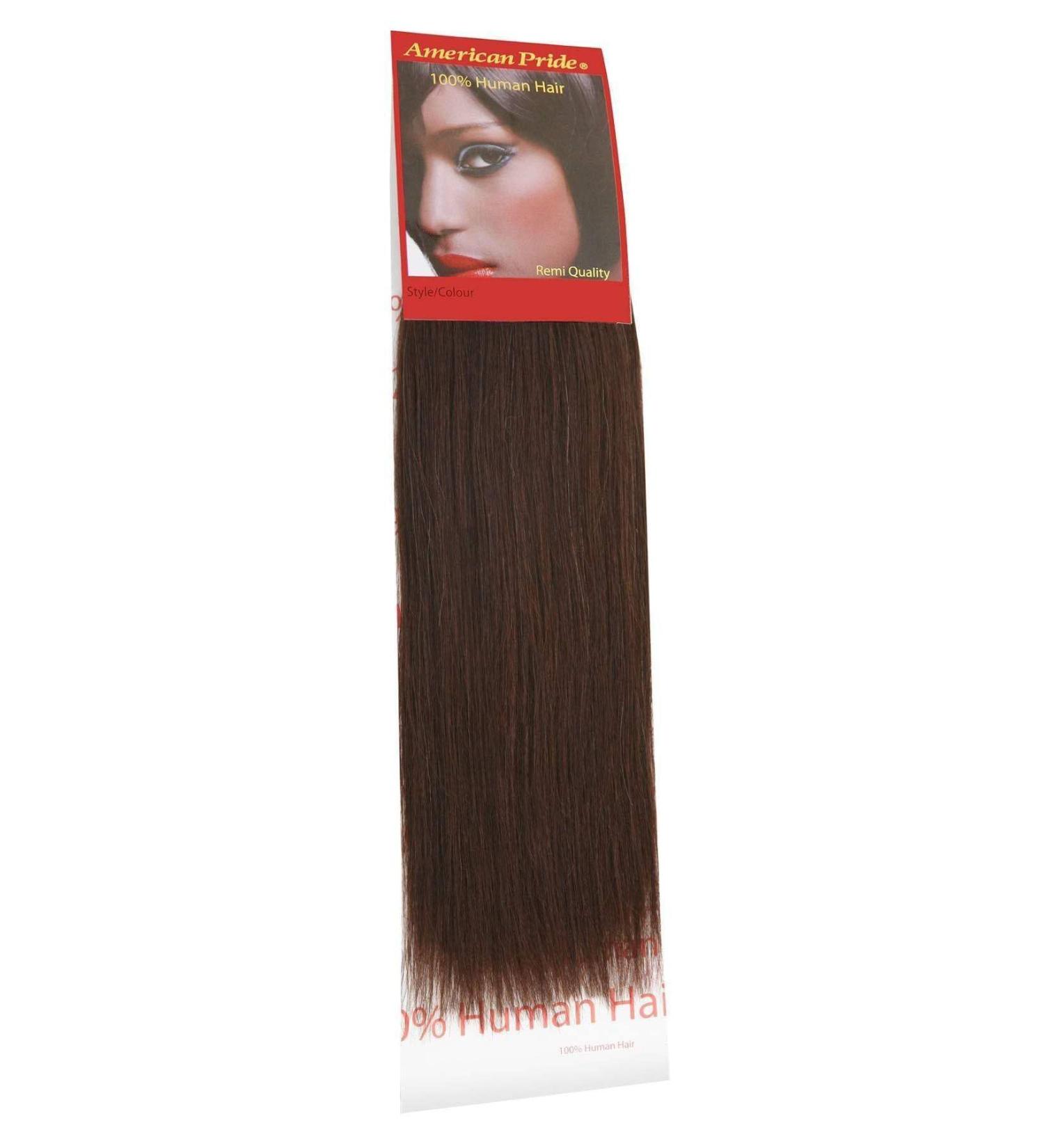 Yaki Weave Brownest Brown (2) 12" | Relaxed Hair Extensions | Human Hair Extensions | 12" American Pride 2