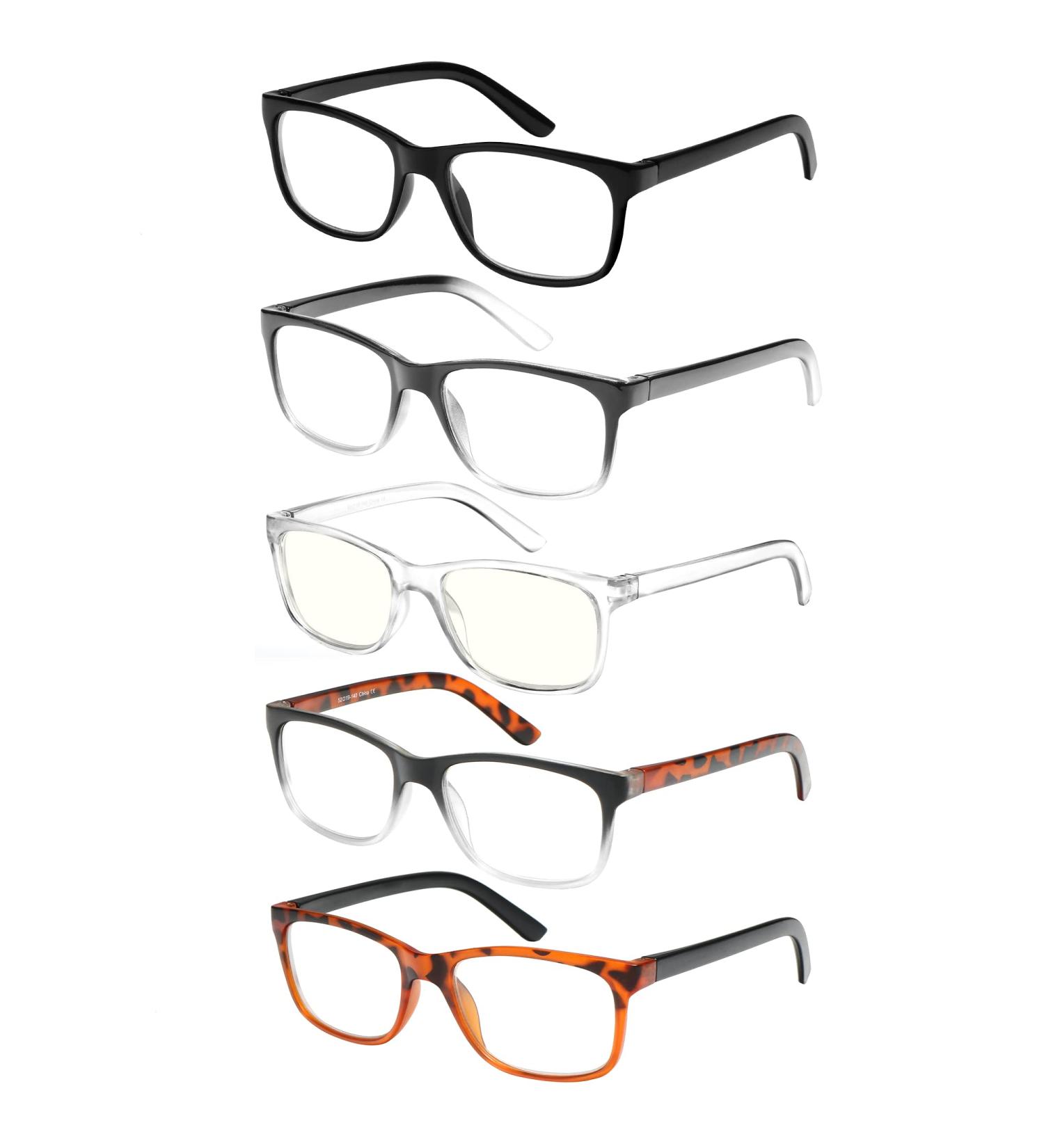 Blue Light Blocking Reading Glasses | Anti Glare Computer Readers (Multicolor 1.5) - Buy Online on GoSupps.com