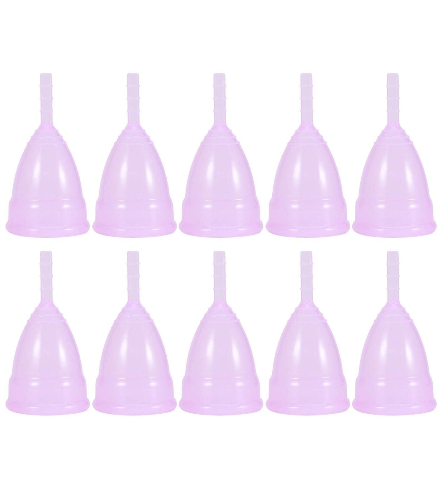 Menstrual Cup for Women - Silicone Reusable Hygiene Collector | 10pcs Pink Personal Care Tool - Eco-Friendly & Comfortable - Buy Online on GoSupps.com