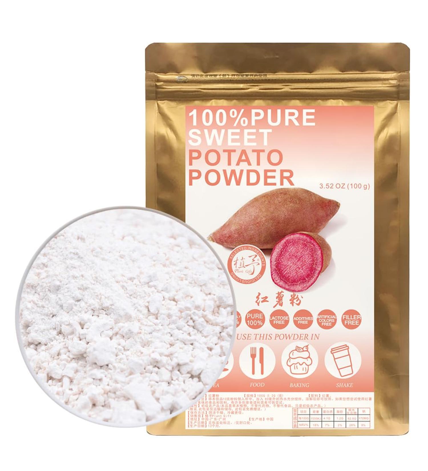 100% Natural Pure Sweet Potato Powder 100g/3.52oz f cule de patate douce paississant d'amidon pour sauces soupes et sauces | sans conservateurs - Buy Online on GoSupps.com