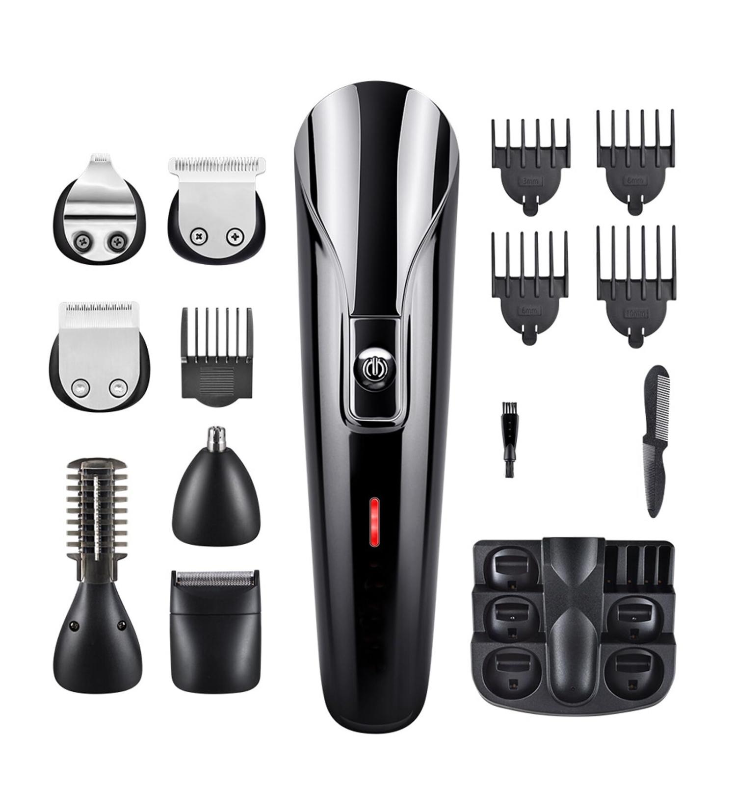 Yagosodee 5- in- 1 Mens Cordless Hair Clippers Kit Nose Trimmer Beard Hair Shaver Body Grooming Kit - Buy Online on GoSupps.com
