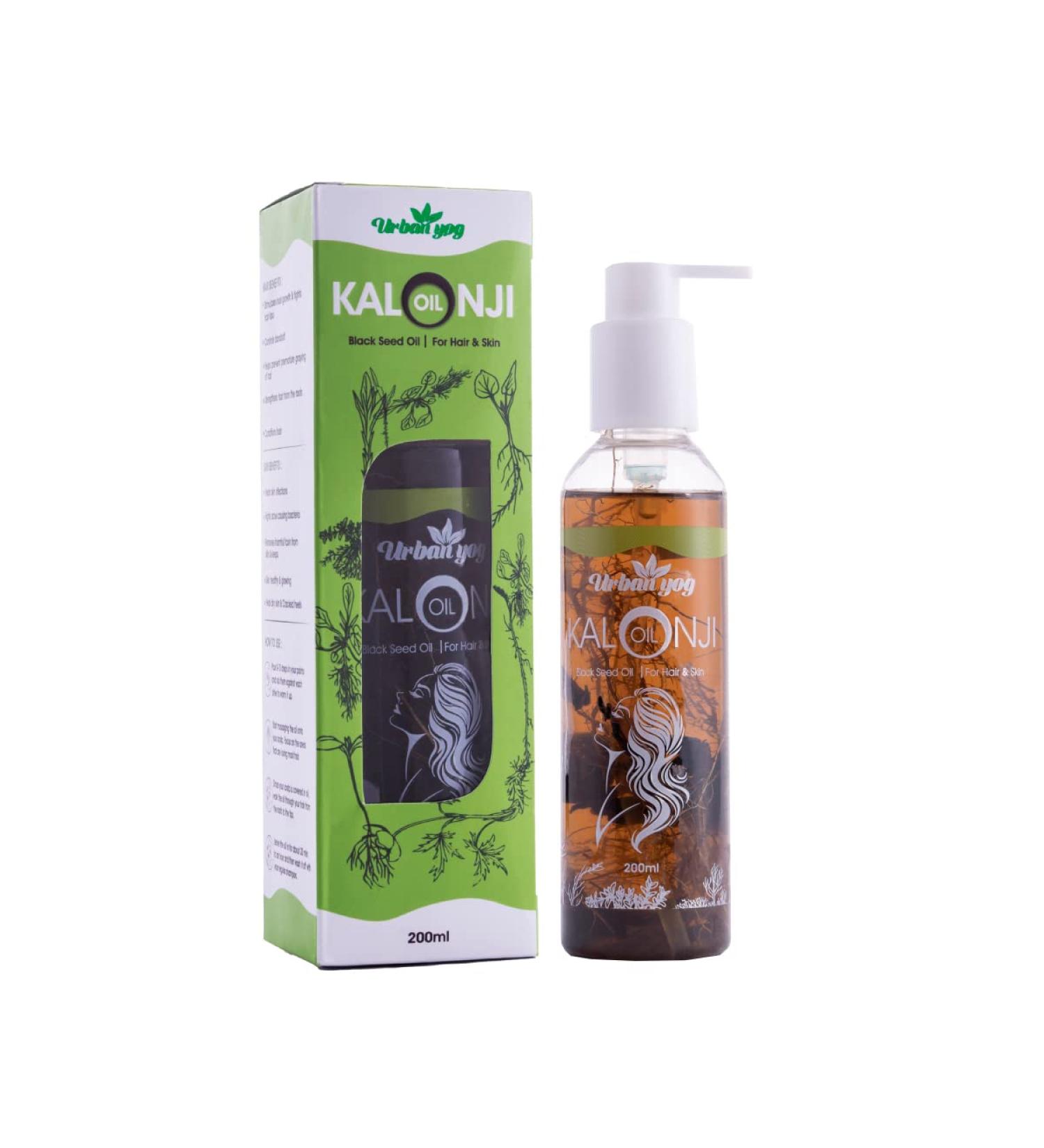 Urban Yog Ayurvedic Kalonji Onion Black Seed Oil for Hair, Face & Skin Care | 7 Fl Oz - Promotes Growth for Dry and Damaged Hair - Buy Online on GoSupps.com