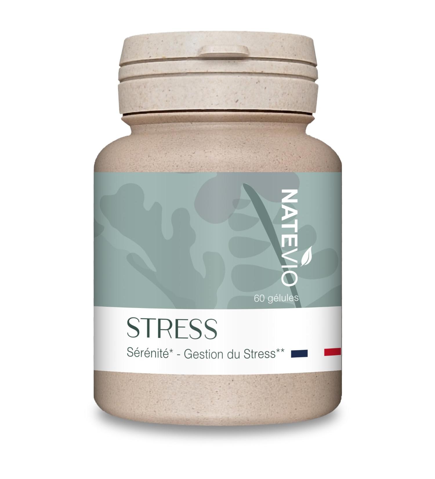 Antistress Complex Pill Box of 60 Capsules 100% Natural No Addiction or Addiction Relaxation Relaxation Vitality Made in France Bacopa Griffonia Ginseng Natevio - Buy Online on GoSupps.com