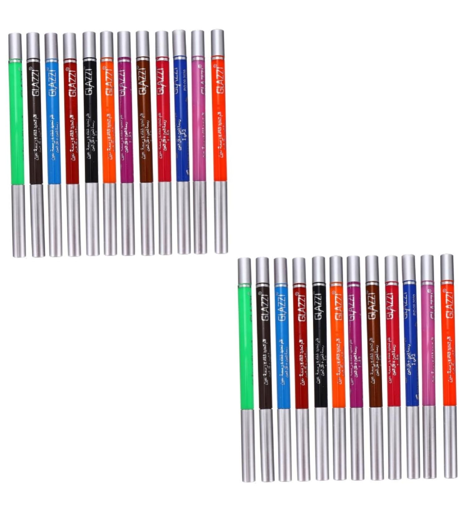 DOITOOL 24 Pcs 1 Set Shadow Set Eyeshadow Quick-drying Eyeliners Eye Line Makeup Kit Automatic 1 count (Pack of 1) Colorfulx2pcs - Buy Online on GoSupps.com