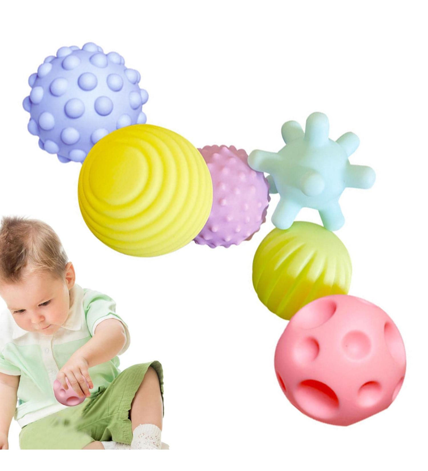 Eastuy Baby Sensorgelen | 6-Piece Structured Multi-Ball Set for Toddlers | Perfect Preschool Gift for Developing Intelligence & Touch - Buy Online on GoSupps.com