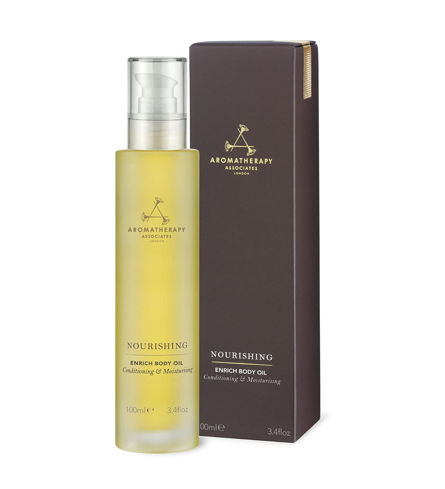 Aromatherapy Associates Support Nourishing Enrich Body Oil - Luxurious Coconut & Macadamia Oil for Smooth Skin (3.4 fl oz - Buy Online on GoSupps.com