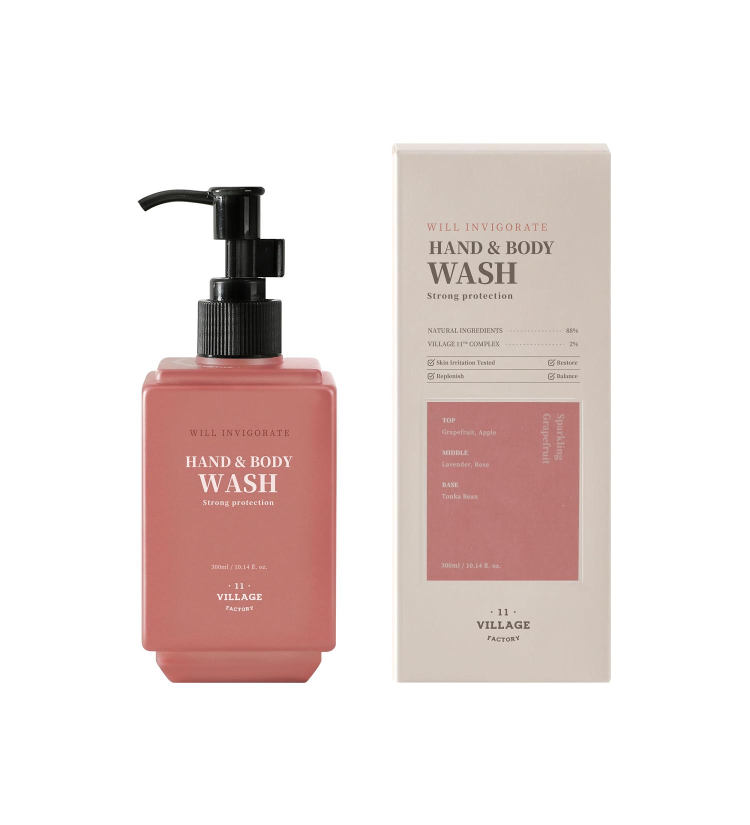 Will Invigorate Hand & Body Wash - Premium Aromatherapy Spa Product (300ml Lavender & Grapefruit) - International Shipping Available - Buy Online on GoSupps.com