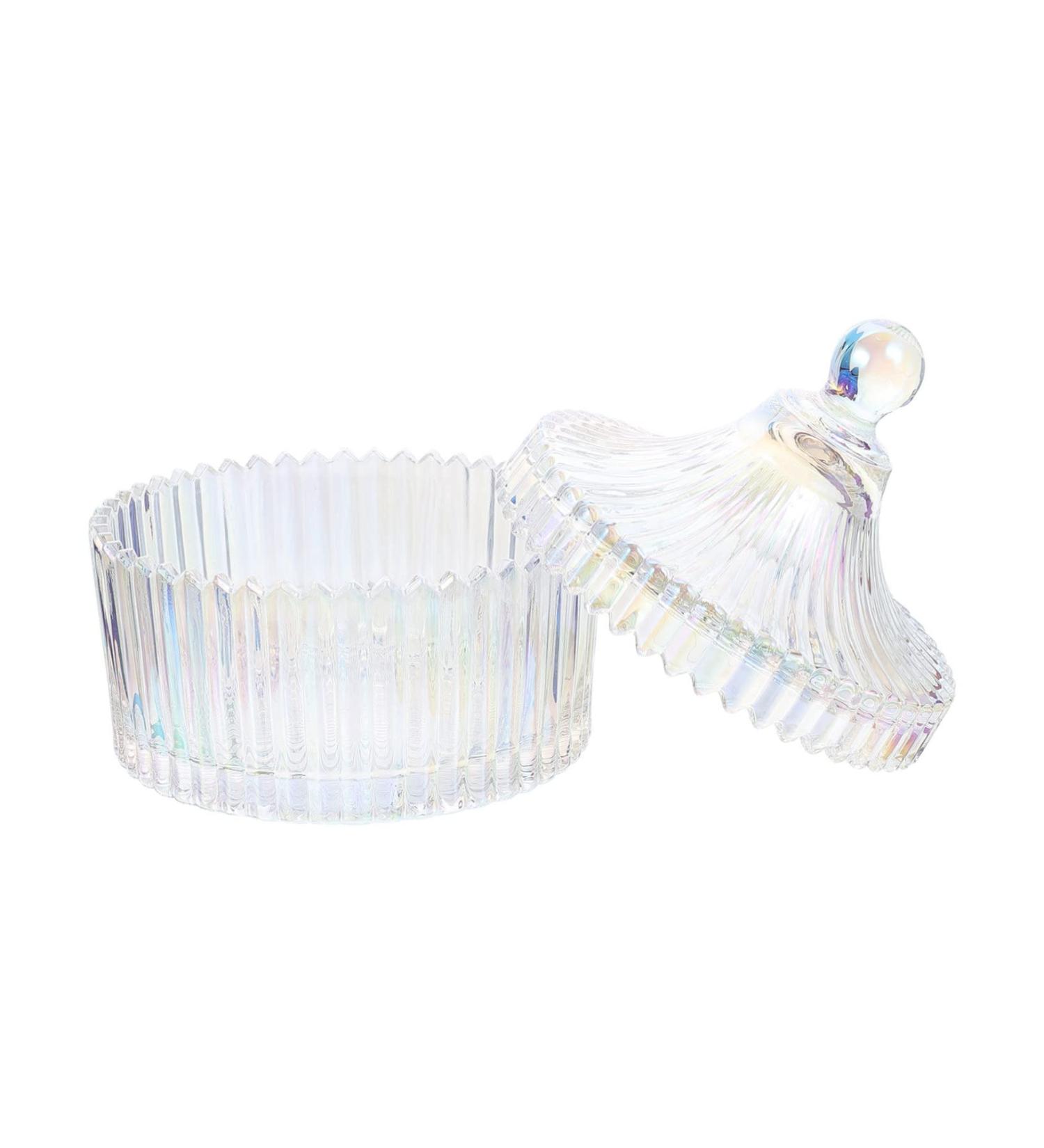 minkissy Manicure Cup with Lid Glass Container with Lid Glass Candy Jars with Lids Nail Art Brush Glass Tumbler with Lid Glass Storage Jars with Lids Nail Crystal Bowl Jam Ice Cream Bowl - Buy Online on GoSupps.com