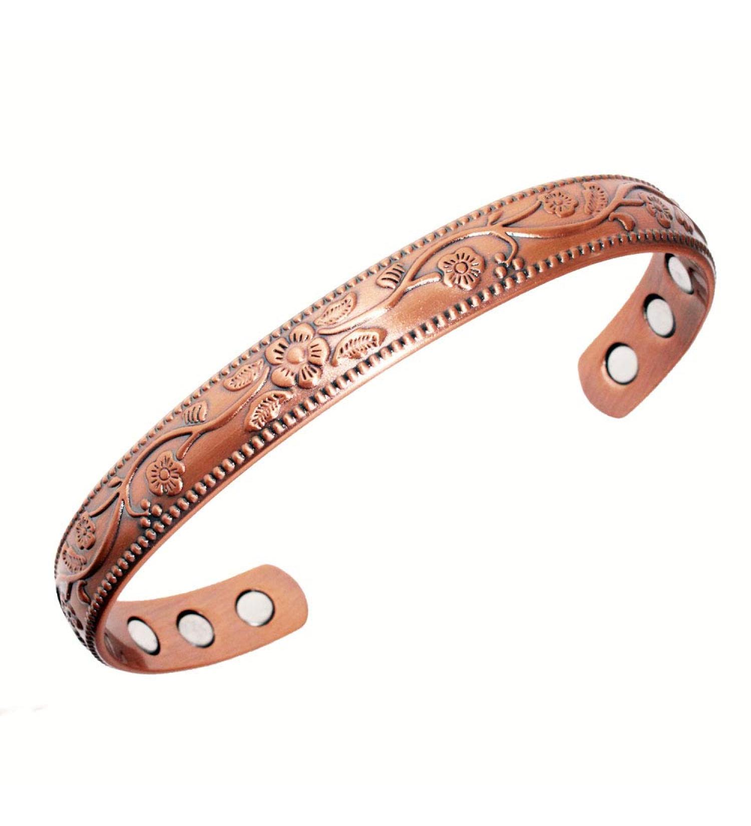 Shop Copper Magnetic Bracelet with 6 Magnets - Stylish & Therapeutic Design for Men & Women - International Shipping Available - Buy Online on GoSupps.com