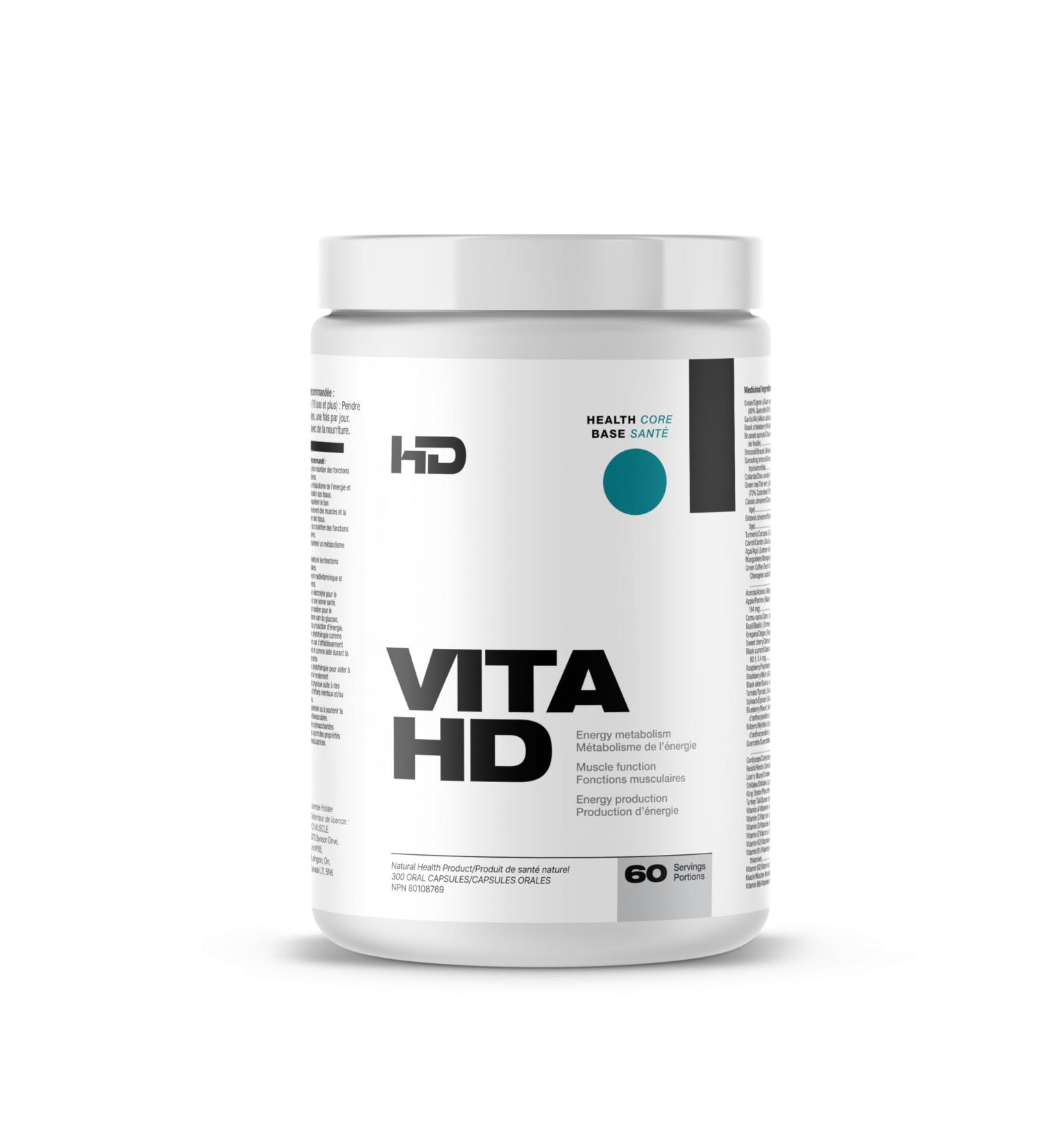 HD MUSCLE VitaHD Essential Athlete MultiVitamin Capsules | Immunity Natural Energy Cortisol Support Bone & Joint Health Antioxidant Protection Metabolism Support | 60 Servings 300 Capsules VitaHD 300 count (Pack of 1)