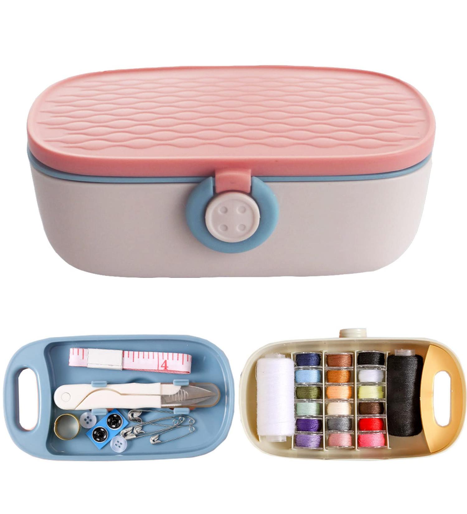 Missraza Portable Sewing Kit for Adults - Plastic Box with Needles, Threads & Accessories - Buy Online on GoSupps.com