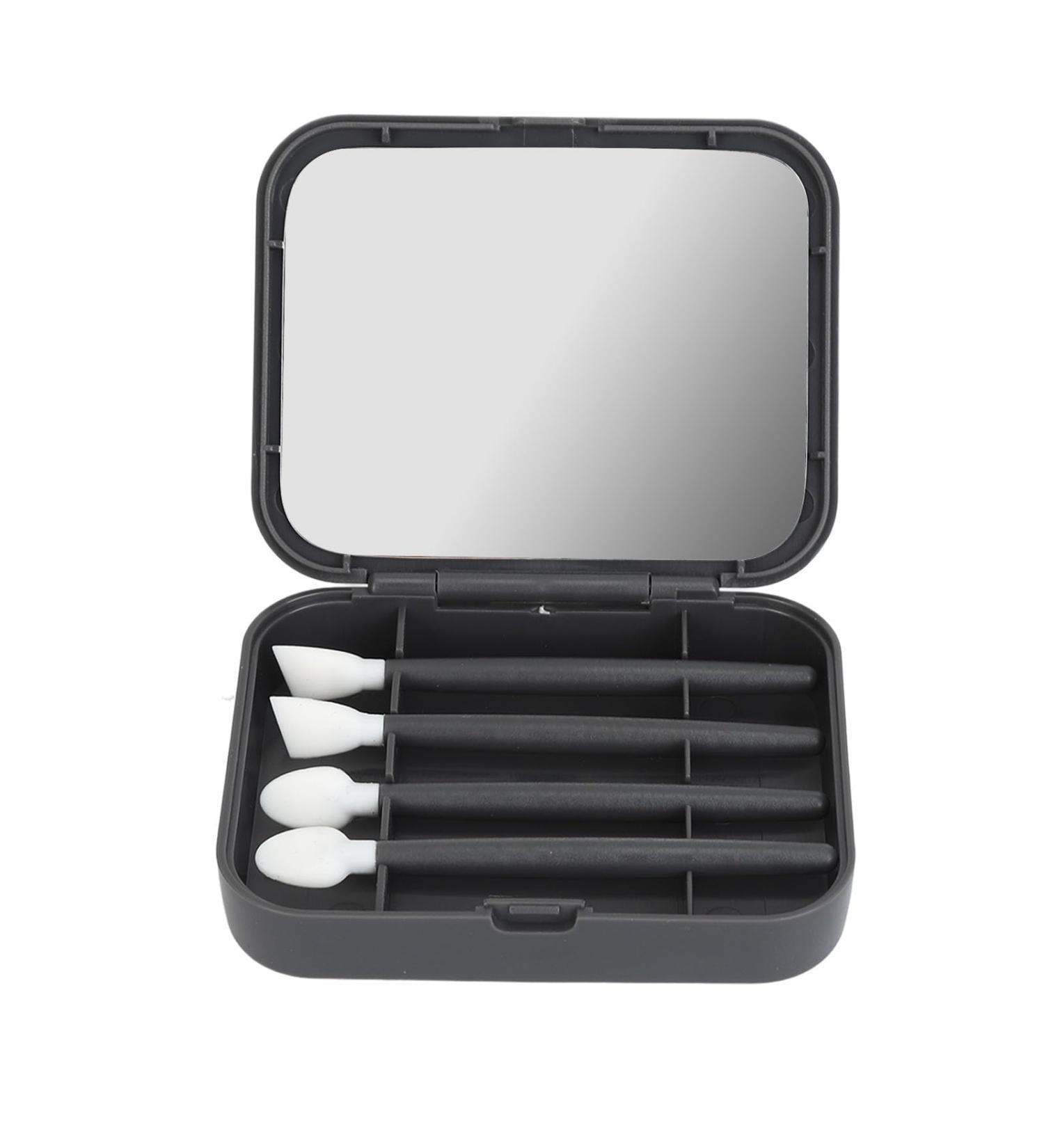 Silicone Cotton Swab Set | Reusable Makeup Brushes for Ears & Eyes | Portable Black | Eco-Friendly Beauty Essentials - Buy Online on GoSupps.com