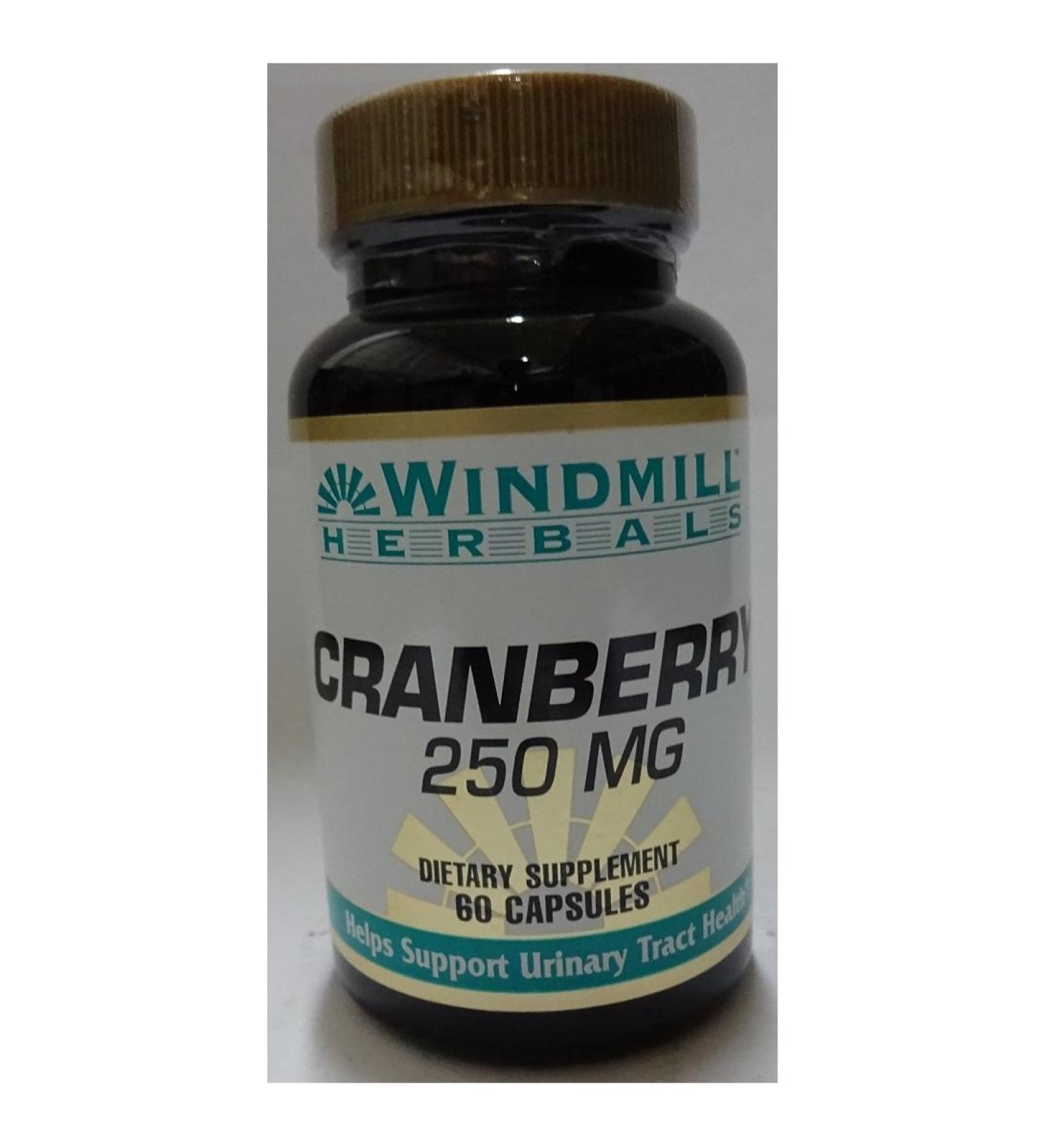 Windmill Cranberry Extract 250mg Capsules 60 Capsules Per Bottle (2 Bottles)