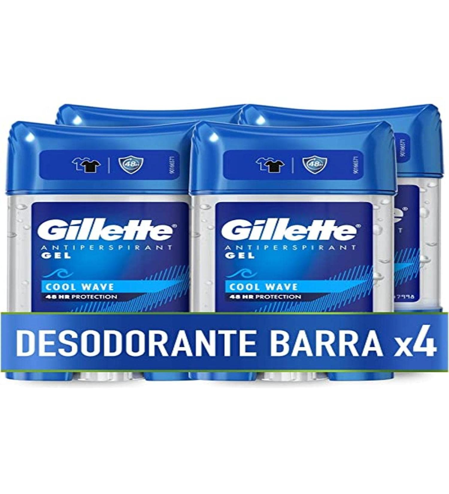 Gillette Gillette Clear Cool Wave Antiperspirant Deodorant Gel for Men 4 x 70 ml