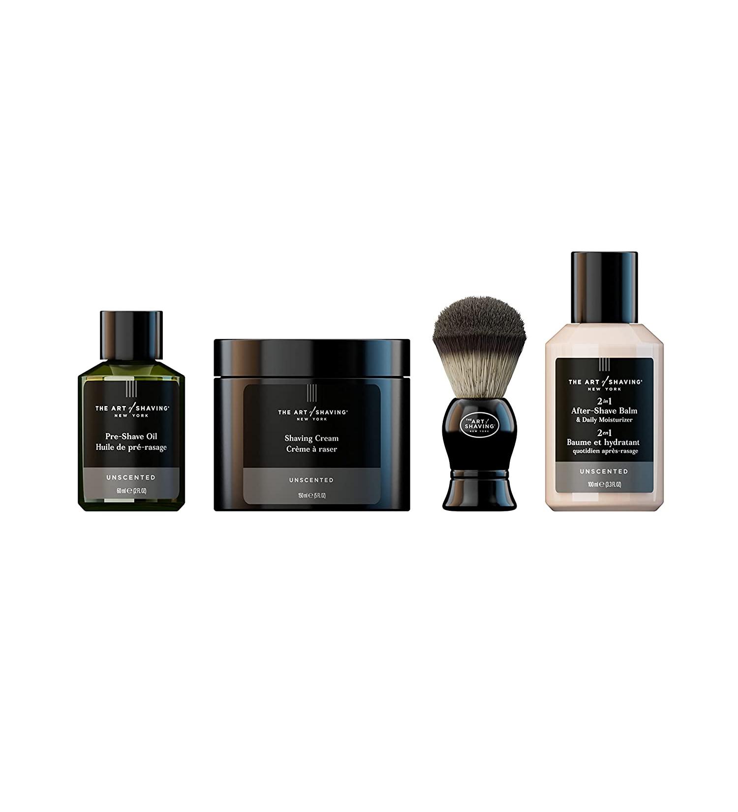 The Art of Shaving Unscented Shaving Kit for Men - Shaving Cream, Brush, Balm & Pre Shave Oil Set - Buy Online on GoSupps.com