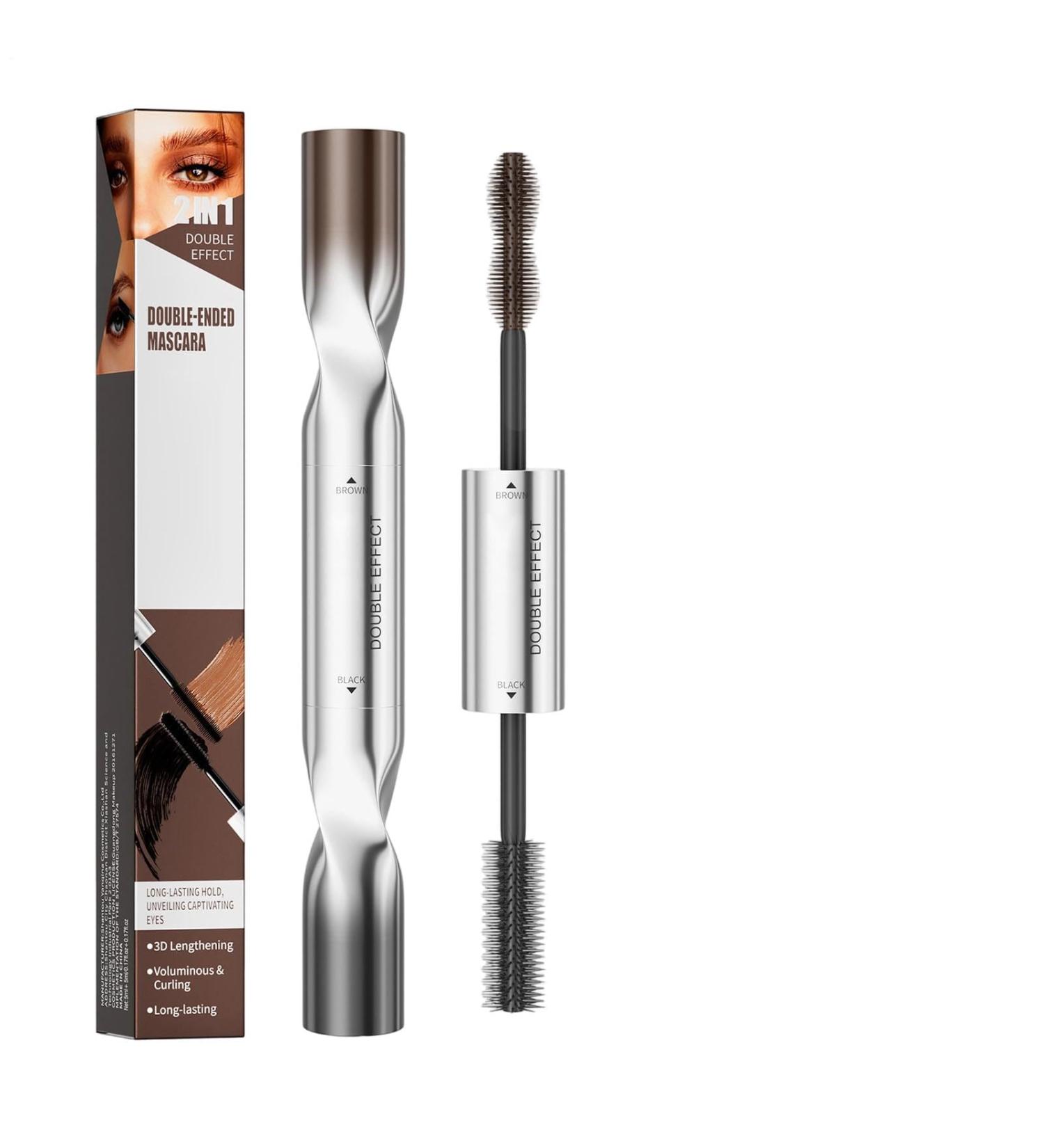 Volumizing Mascara - Double-Ended Eyelash Makeup - Mascara to Lengthen and Curl Lashes For Day Travel Everyday Wear Celebrations Weddings Evenings Beauty - Buy Online on GoSupps.com