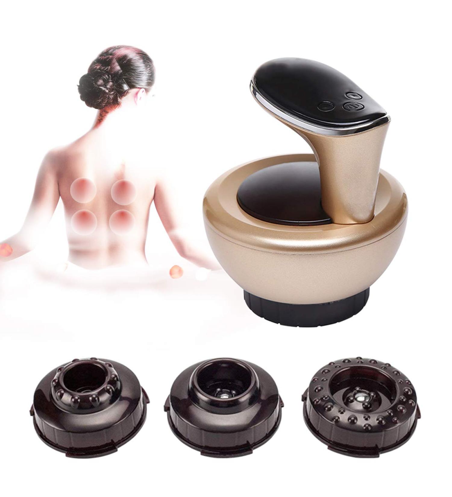 Zhilianzhao USB Charging Cupboards - 9-Speed Scratch Massager with LCD & Interchangeable Massage Heads | Easy to Use Metallic Finish - Shop Now! - Buy Online on GoSupps.com