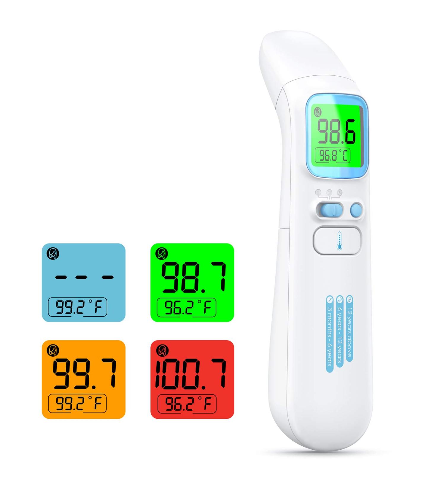WISHDREAM Touchless Digital Infrared Thermometer for Adults, Kids, and Babies - Instant Accurate Reading with Fever Indicator - Buy Online on GoSupps.com