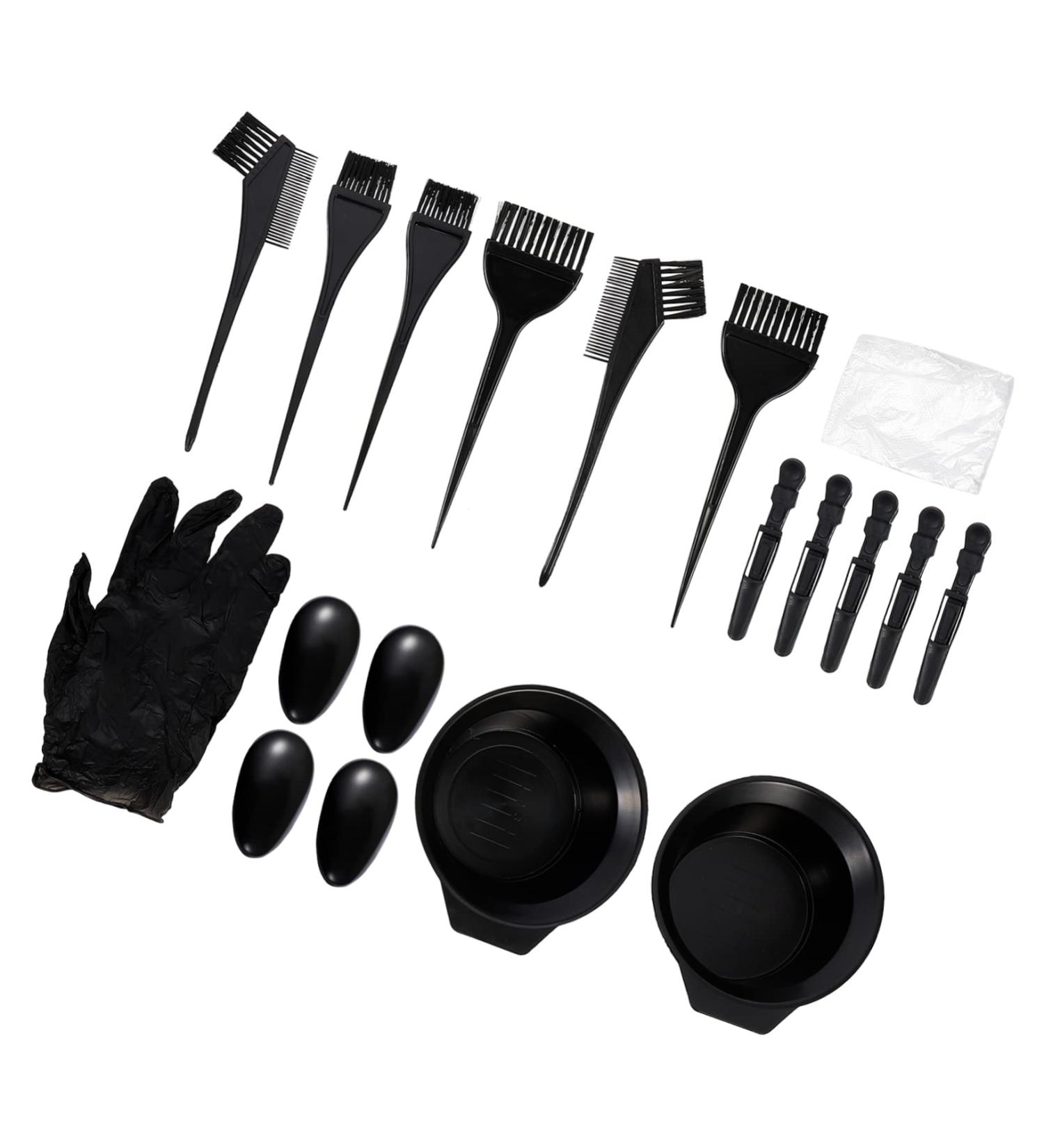 Mikinona 1 Set Hair Coloring Tools Hairdressing Clips Hair Mixing Bowl Hair Tinting Bowl Hair Color Brush Dye Mixing Bowl Professional Styling Tools Hair Coloring Kit Plastic Hair Dye Cloak - Buy Online on GoSupps.com