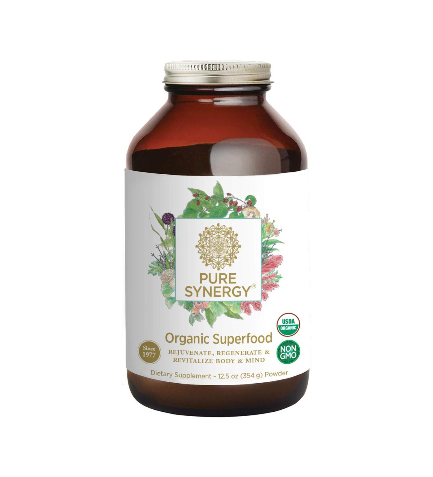 Pure Synergy Organic Superfood Powder 12.5 oz - Nutrient-Dense Wellness Boost - Buy Online on GoSupps.com