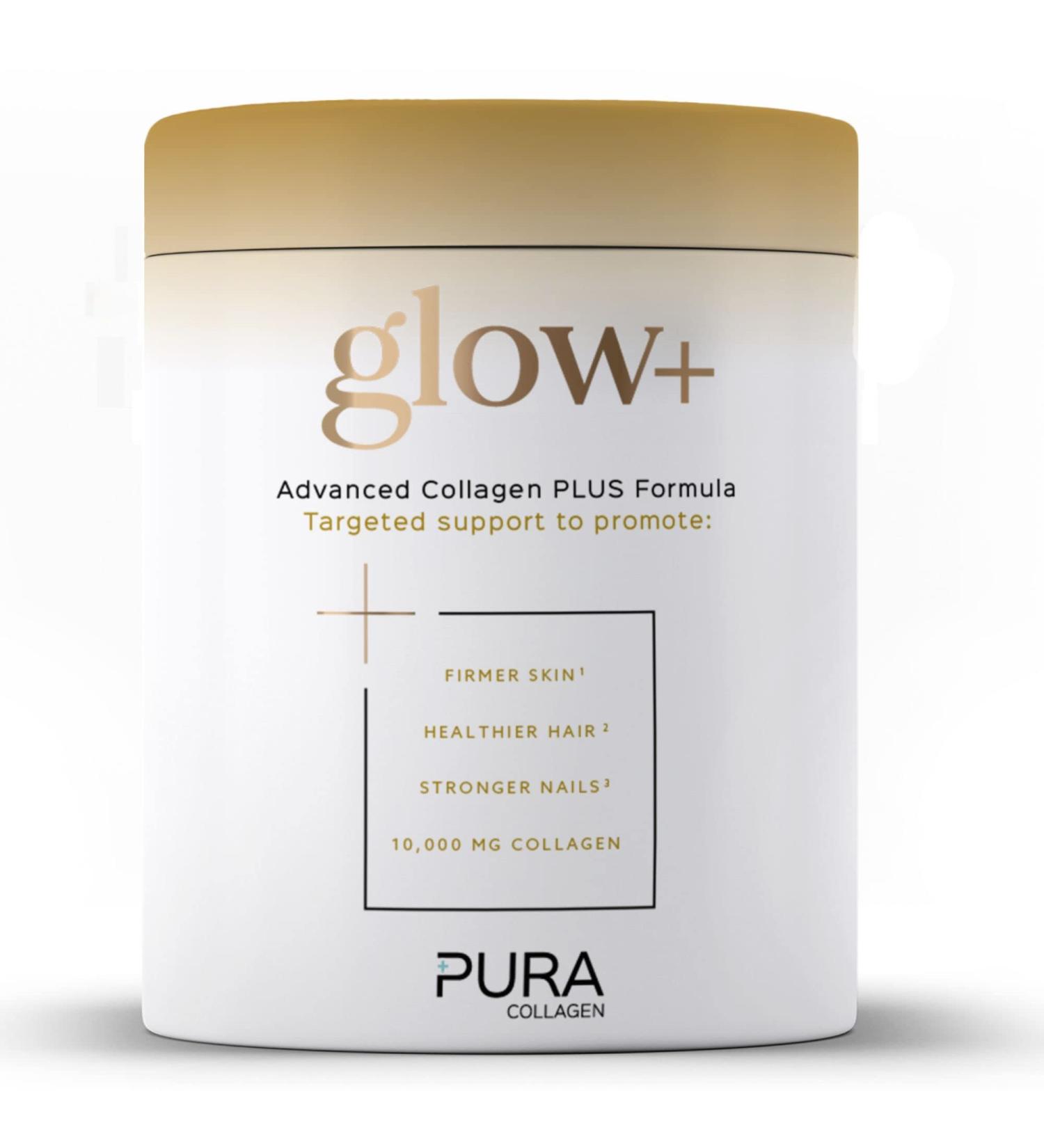 Pura Collagen Powder Supplement with Hyaluronic Acid, Vitamins & Minerals - 12 Servings Mini Tub 122g - Buy Online on GoSupps.com