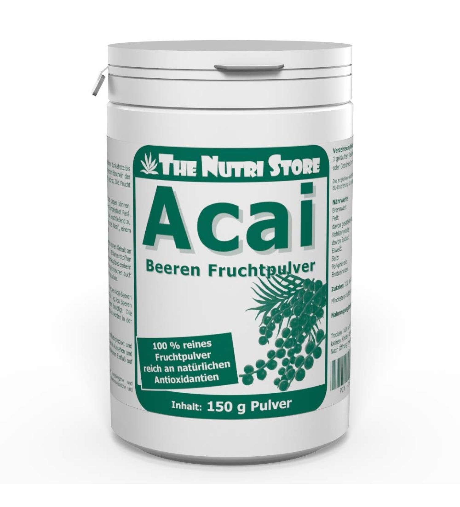 Acai Berry Fruit Powder 150g | 100% Pure & Rich in Antioxidants - Shop Internationally - Buy Online on GoSupps.com