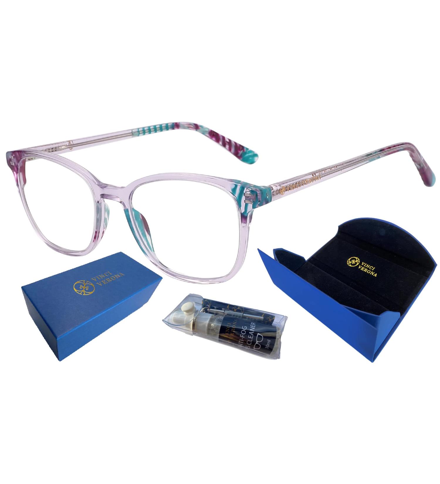 Blue Light Blocking Glasses for Kids - UV Protection Anti Eyestrain Glare Reduction (Vega Purple Blue - Buy Online on GoSupps.com