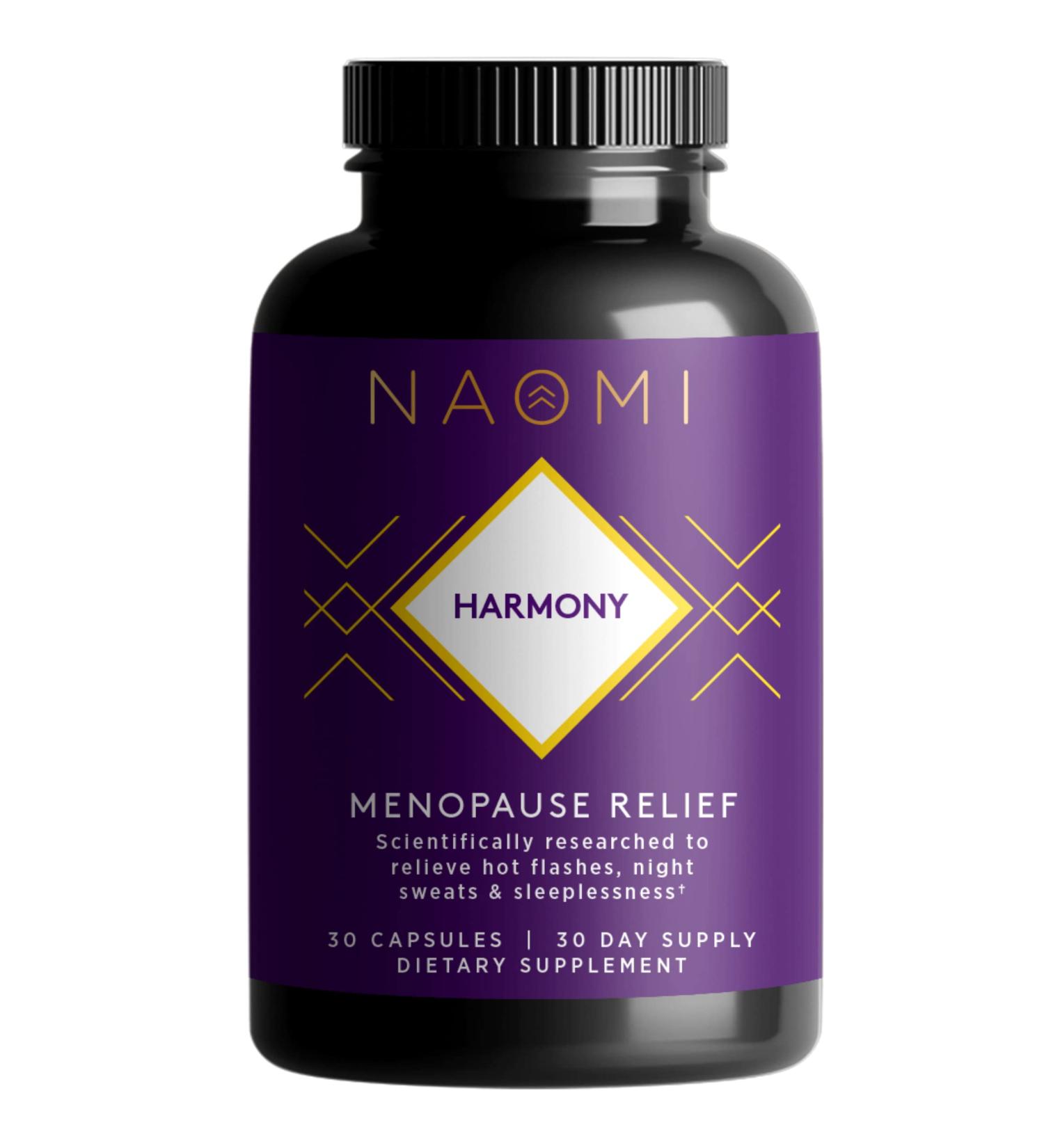 NAOMI Harmony Menopause Relief - Natural Support for Hot Flashes - 30 Veggie Capsules - Buy Online on GoSupps.com