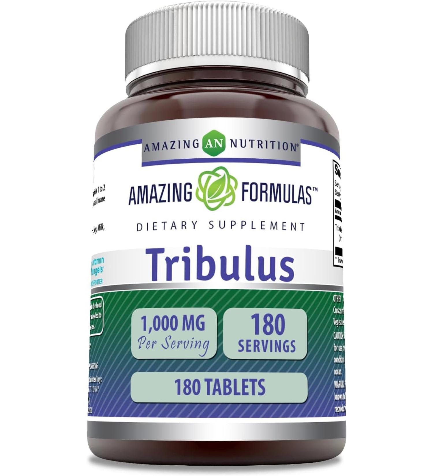 Amazing Formulas Tribulus Extract Supplement 1000 Mg Per Serving 180 Tablets - Buy Online on GoSupps.com