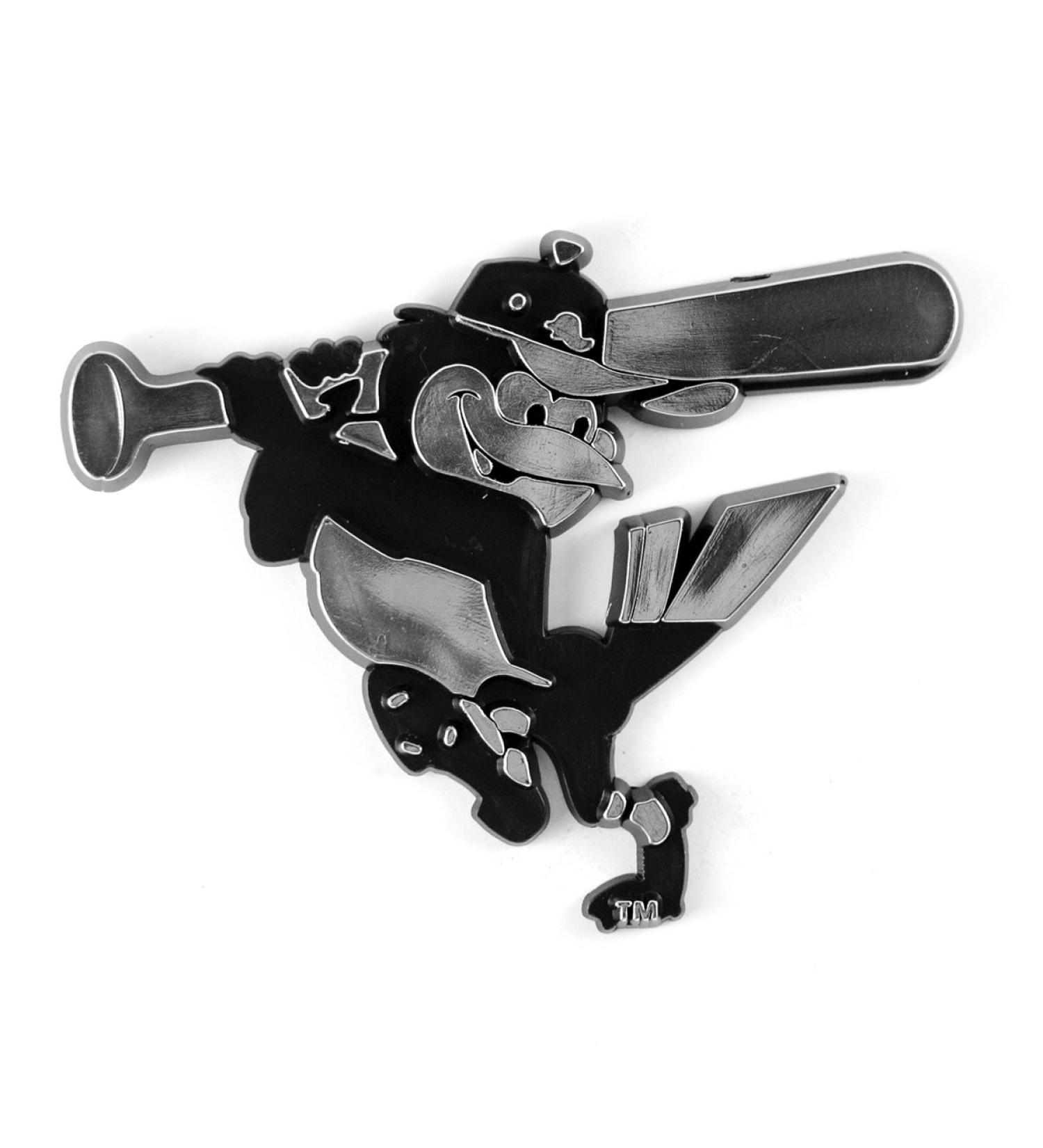 FANMATS MLB Baltimore Orioles Chrome Emblem, 3.25" x 3.25", Gray, One Size